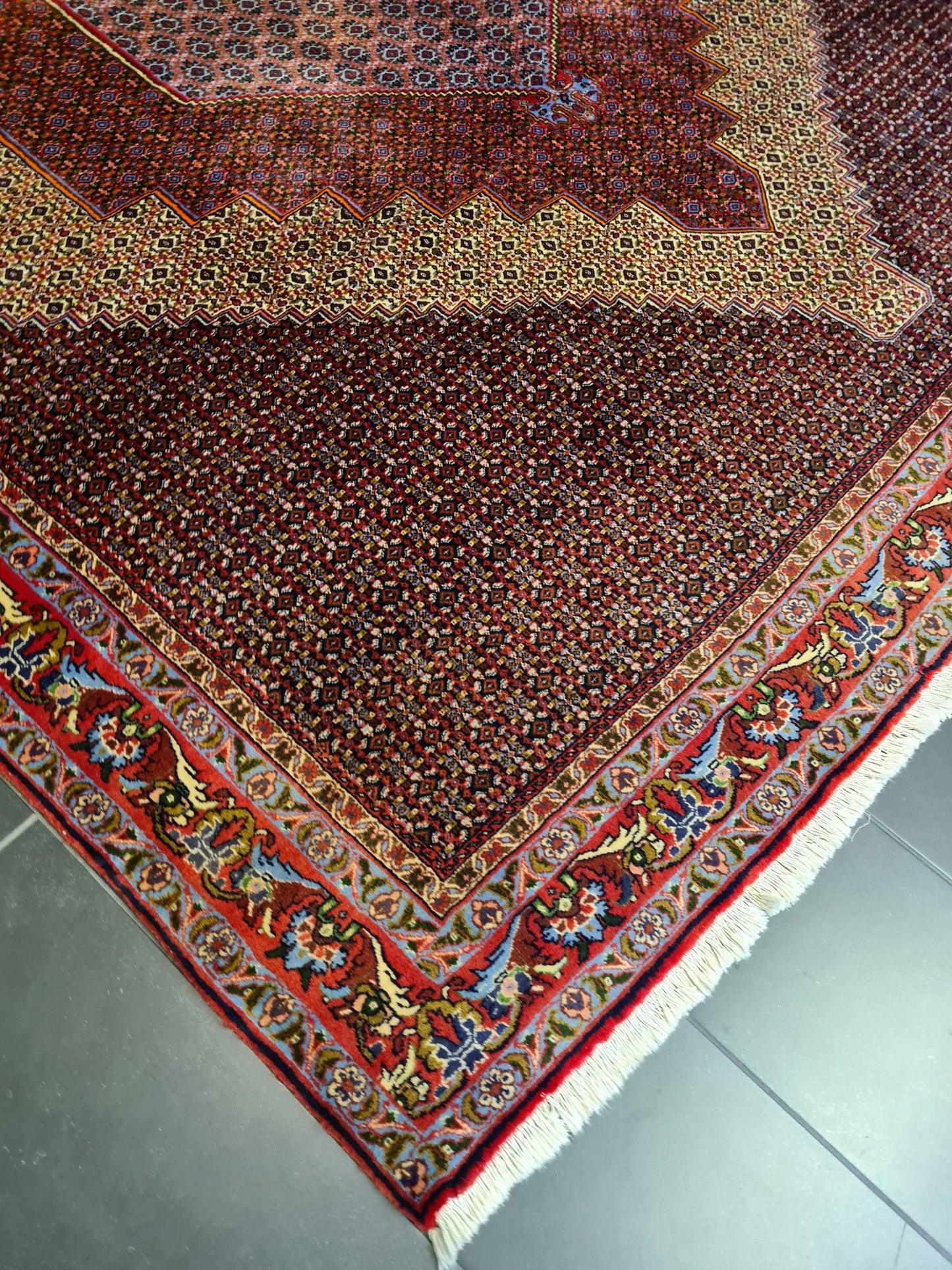 Königlicher Bidjar Perser Teppich Handgeknüpfter Orientteppich 352x255cm