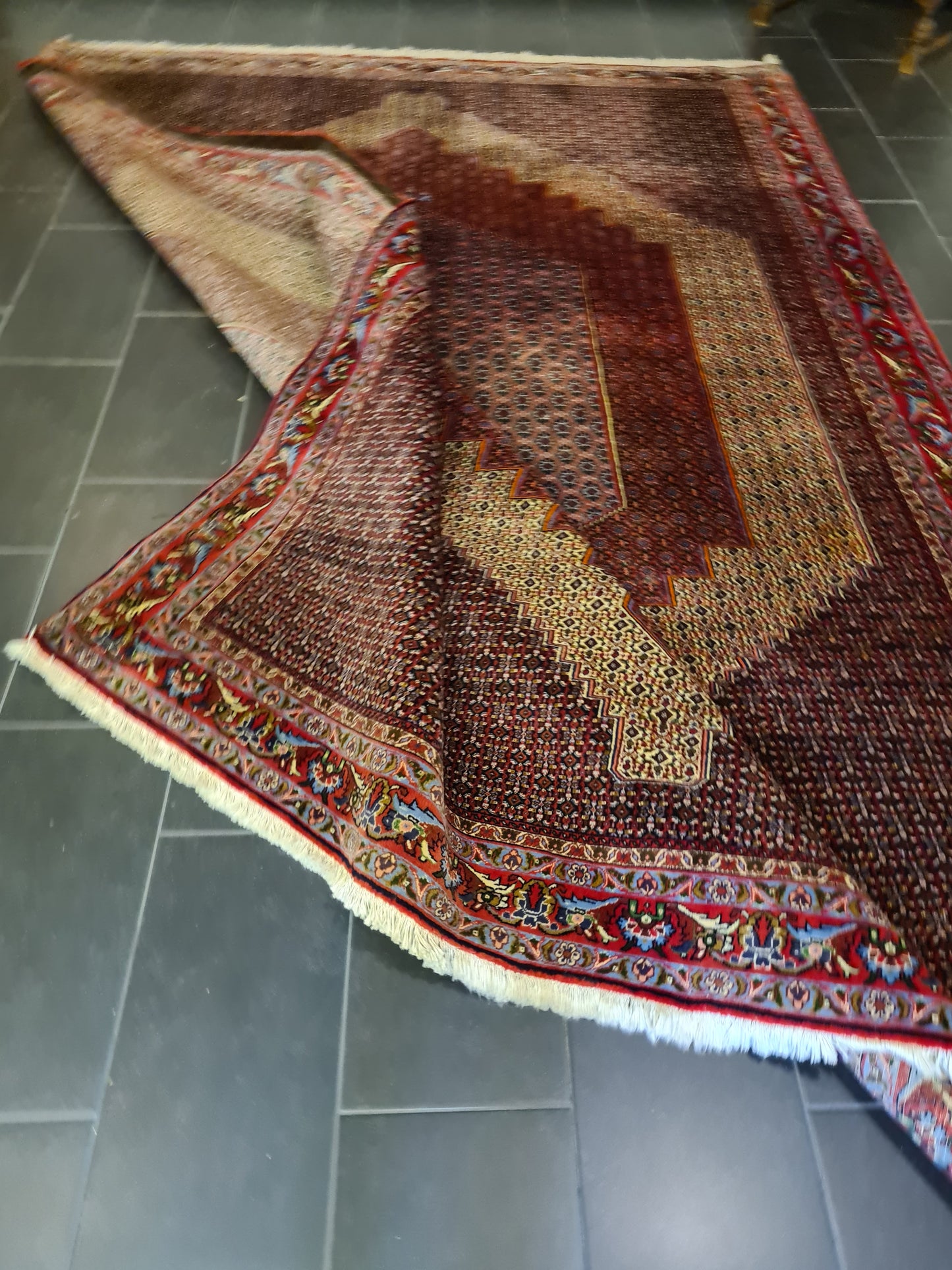 Königlicher Bidjar Perser Teppich Handgeknüpfter Orientteppich 352x255cm