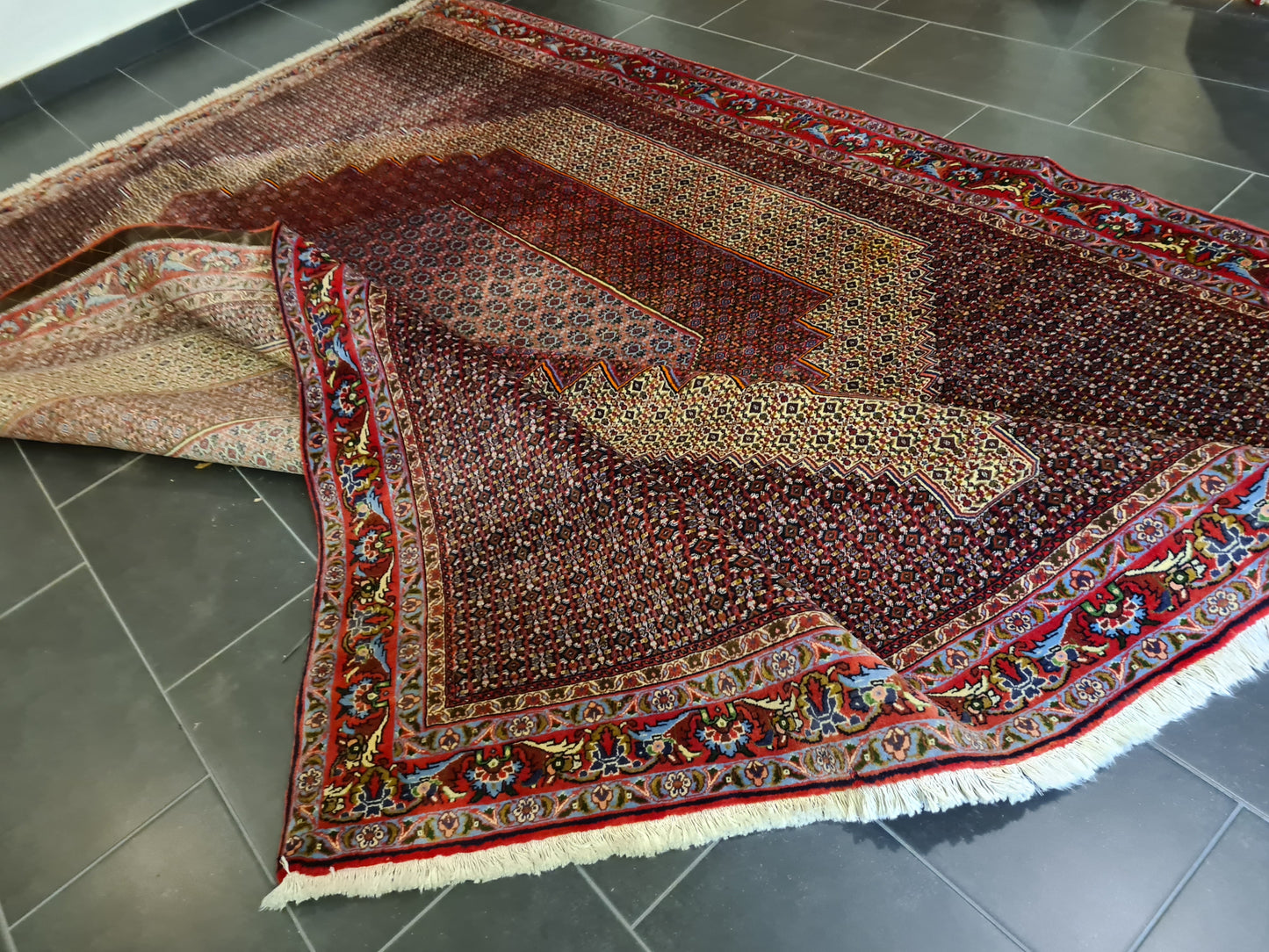 Königlicher Bidjar Perser Teppich Handgeknüpfter Orientteppich 352x255cm