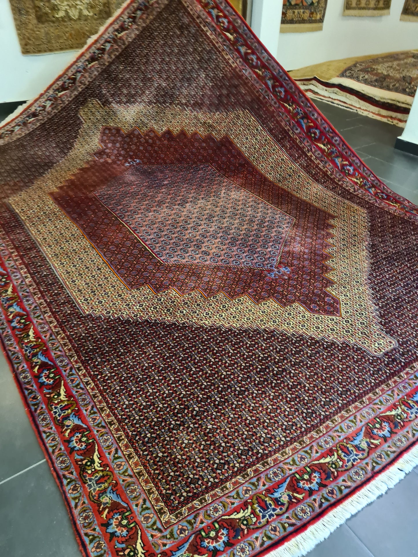 Königlicher Bidjar Perser Teppich Handgeknüpfter Orientteppich 352x255cm