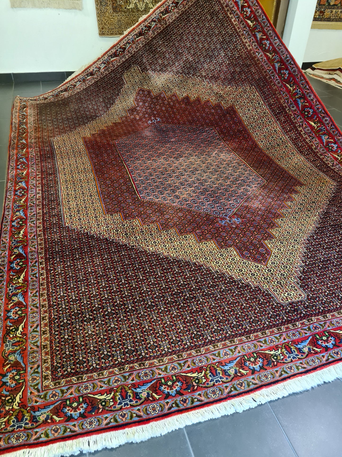 Königlicher Bidjar Perser Teppich Handgeknüpfter Orientteppich 352x255cm