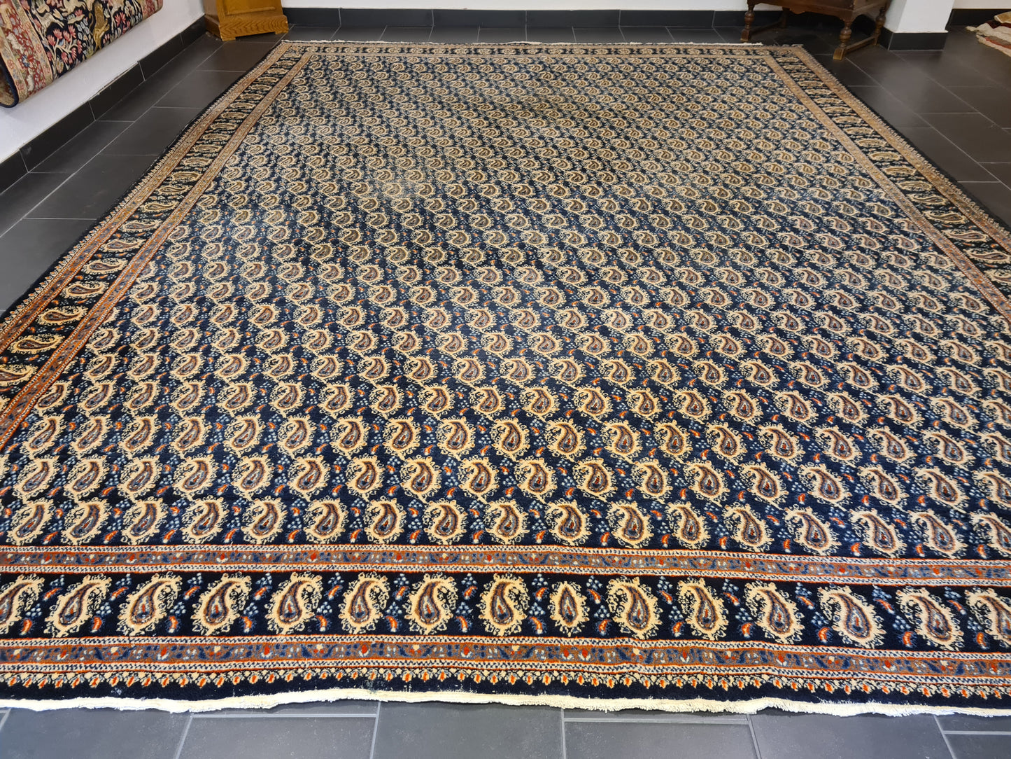 Königlicher Handgeknüpfter Perser Teppich Moud Orientteppich 420x320cm