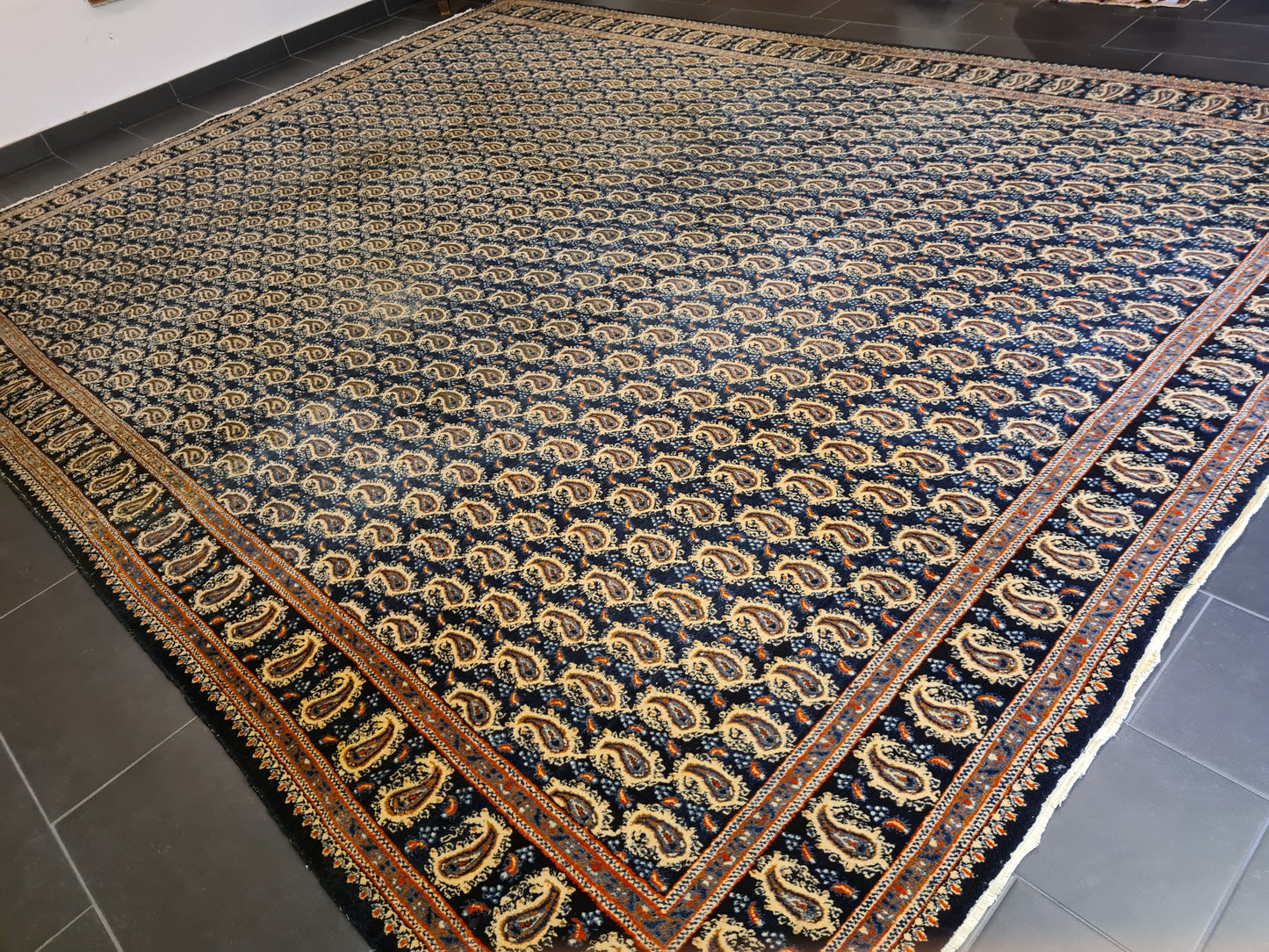 Königlicher Handgeknüpfter Perser Teppich Moud Orientteppich 420x320cm