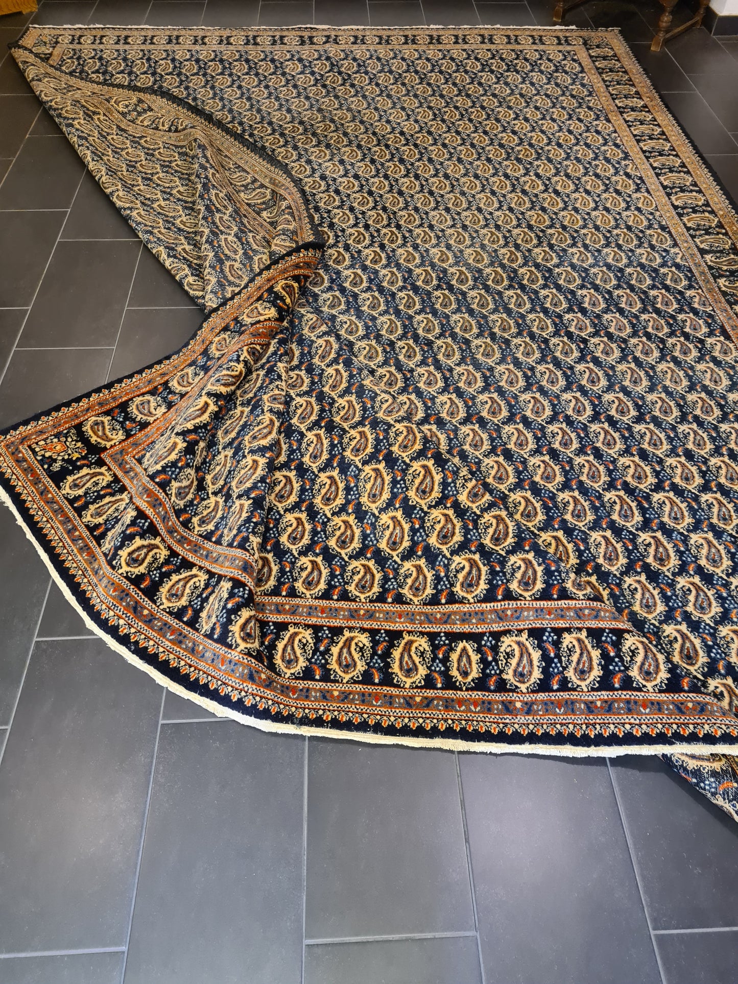 Königlicher Handgeknüpfter Perser Teppich Moud Orientteppich 420x320cm