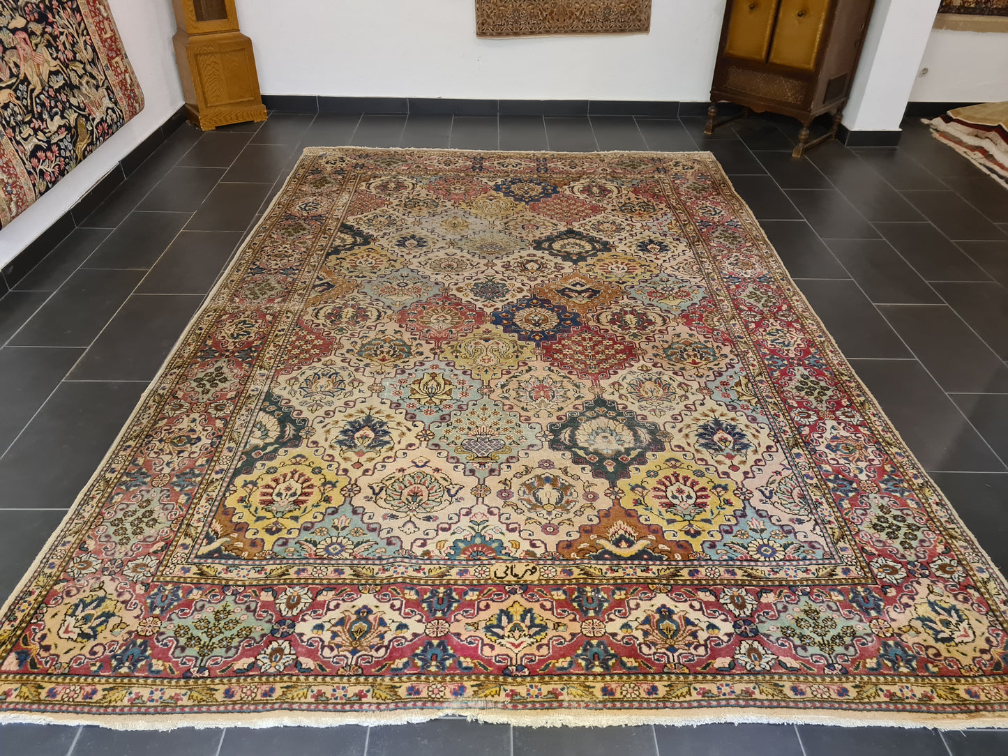 Königlicher Handgeknüpfter Tabriz Perser Orientteppich 357x244cm