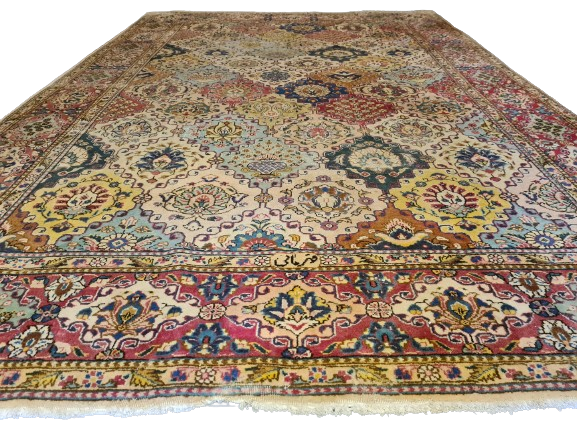 Königlicher Handgeknüpfter Tabriz Perser Orientteppich 357x244cm