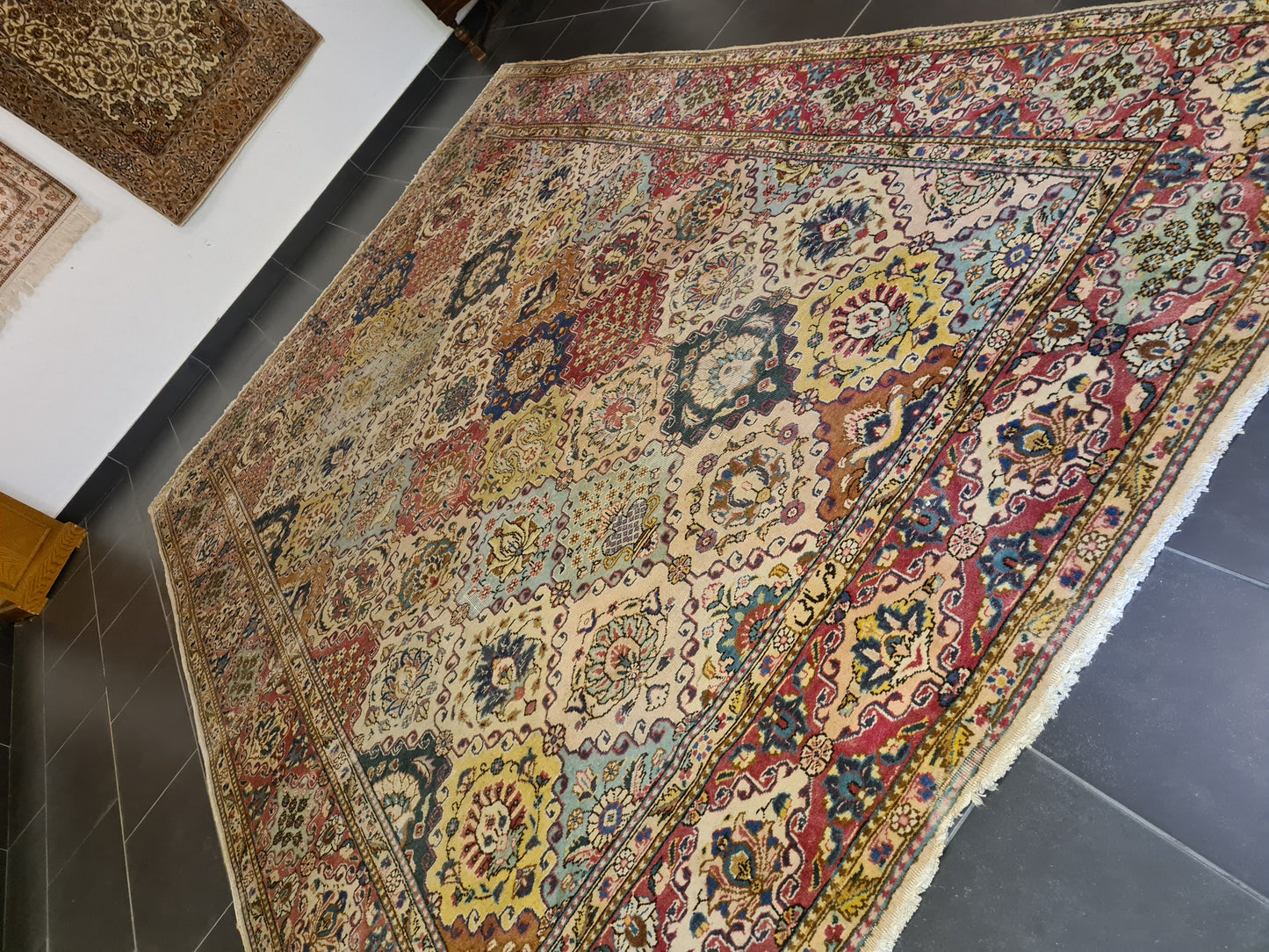 Königlicher Handgeknüpfter Tabriz Perser Orientteppich 357x244cm