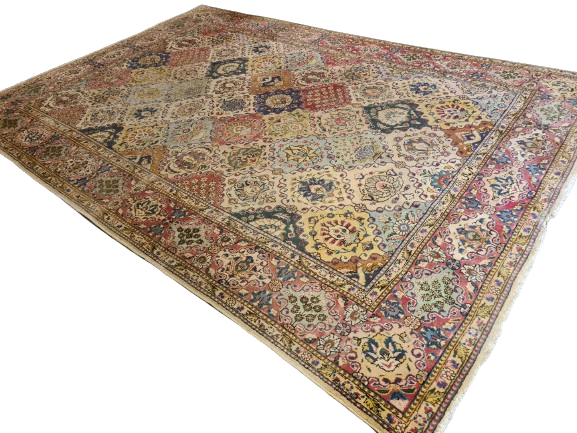 Königlicher Handgeknüpfter Tabriz Perser Orientteppich 357x244cm