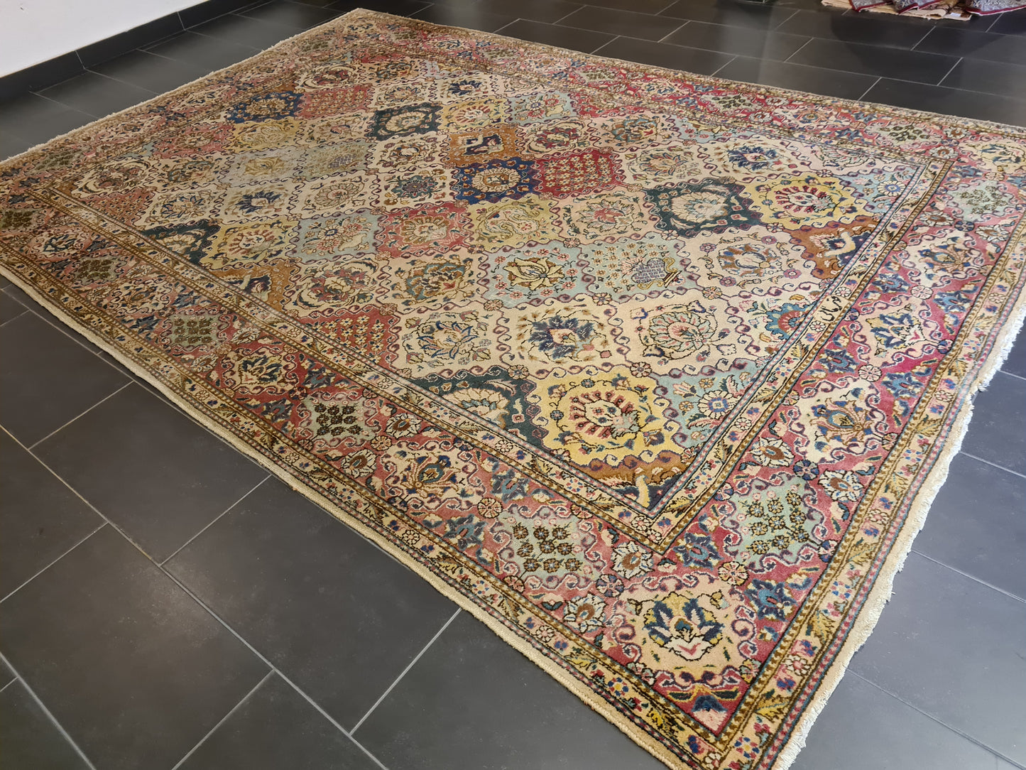 Königlicher Handgeknüpfter Tabriz Perser Orientteppich 357x244cm