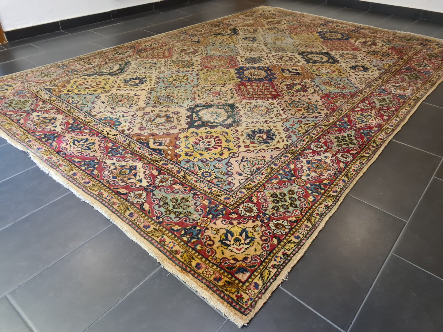 Königlicher Handgeknüpfter Tabriz Perser Orientteppich 357x244cm