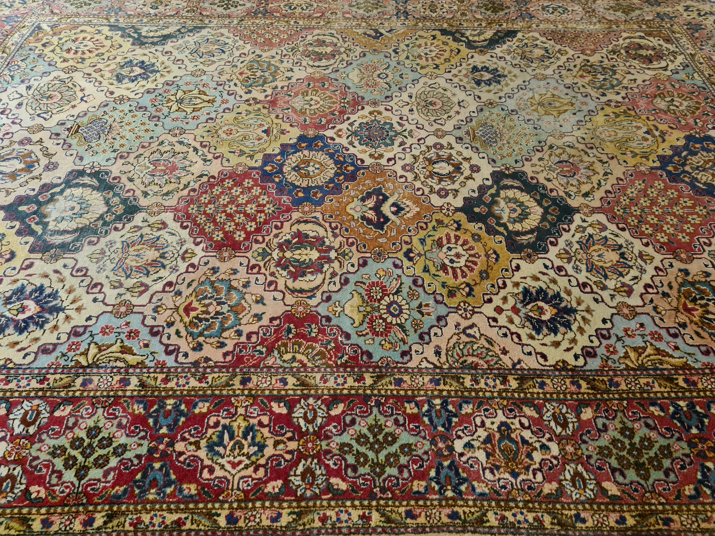 Königlicher Handgeknüpfter Tabriz Perser Orientteppich 357x244cm