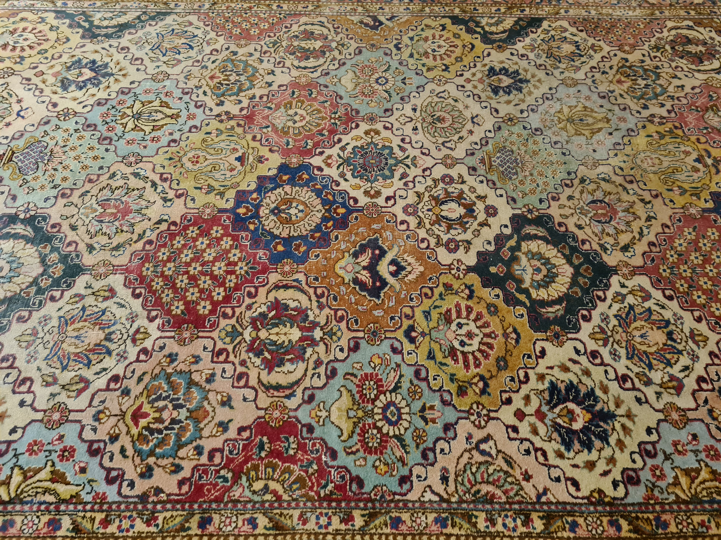 Königlicher Handgeknüpfter Tabriz Perser Orientteppich 357x244cm