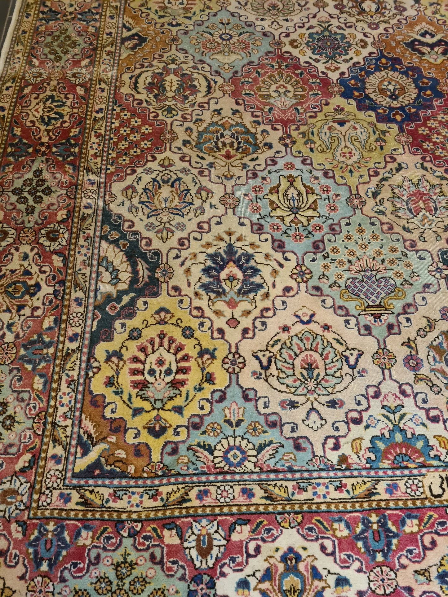 Königlicher Handgeknüpfter Tabriz Perser Orientteppich 357x244cm