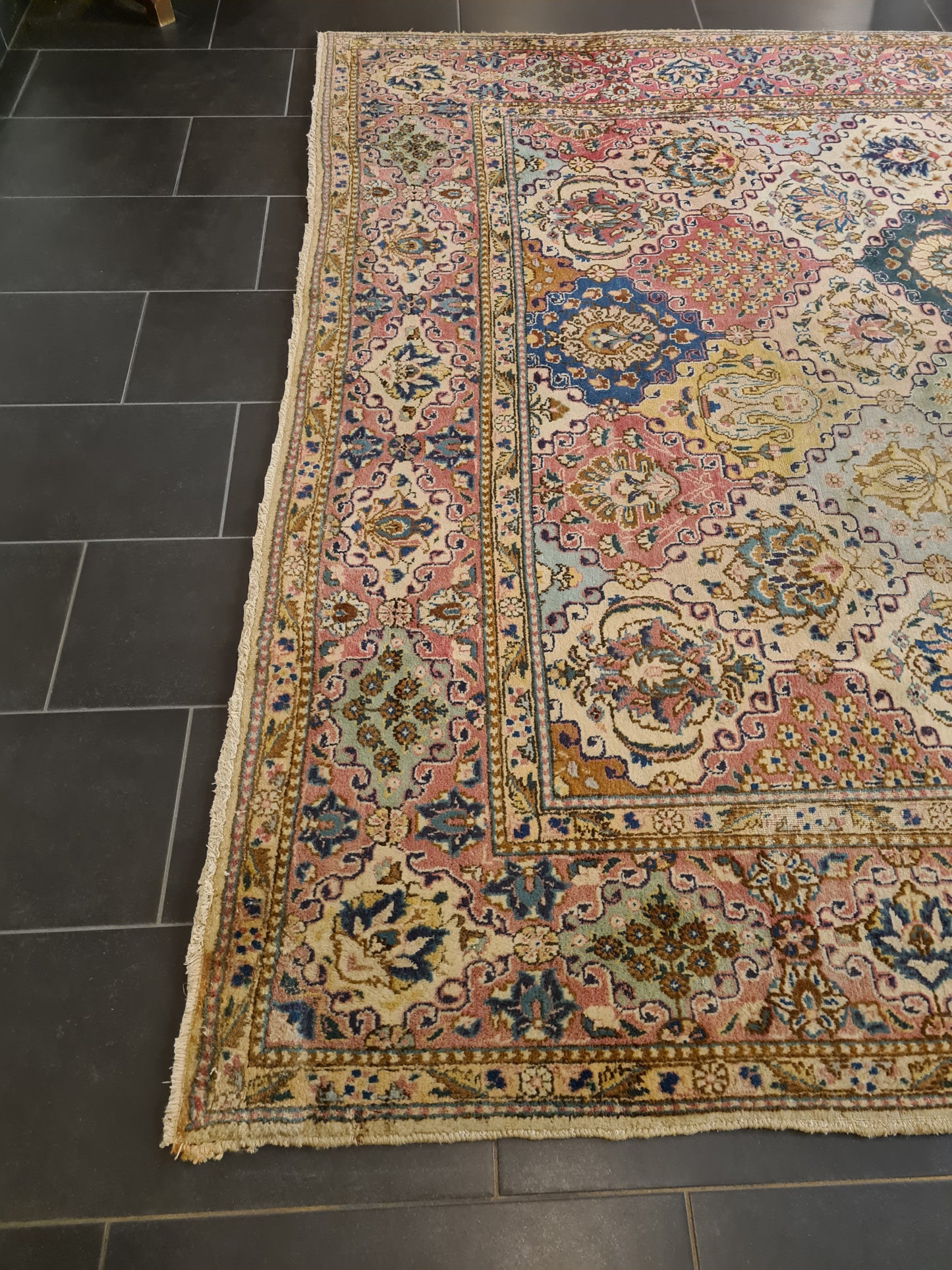 Königlicher Handgeknüpfter Tabriz Perser Orientteppich 357x244cm