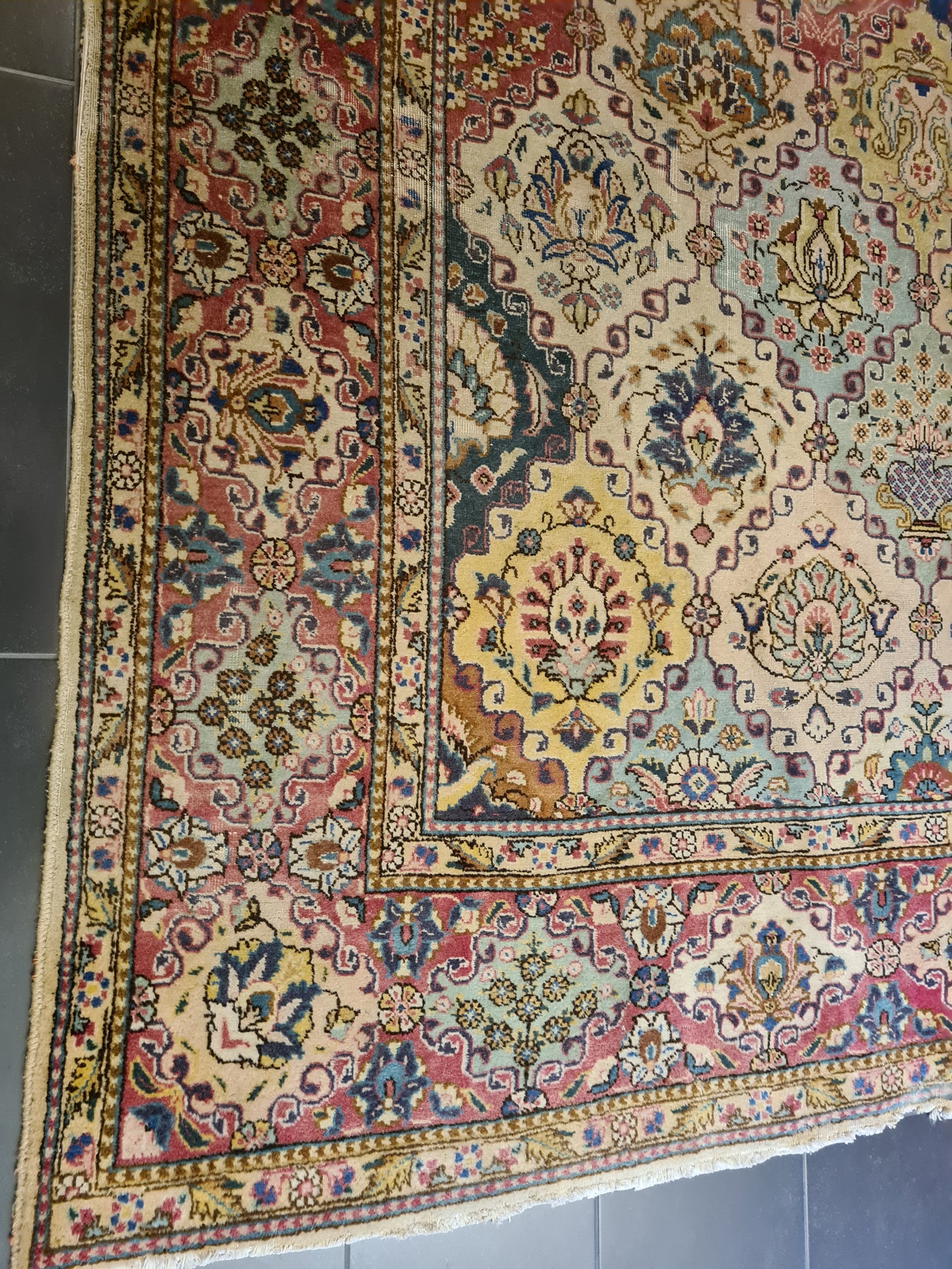 Königlicher Handgeknüpfter Tabriz Perser Orientteppich 357x244cm