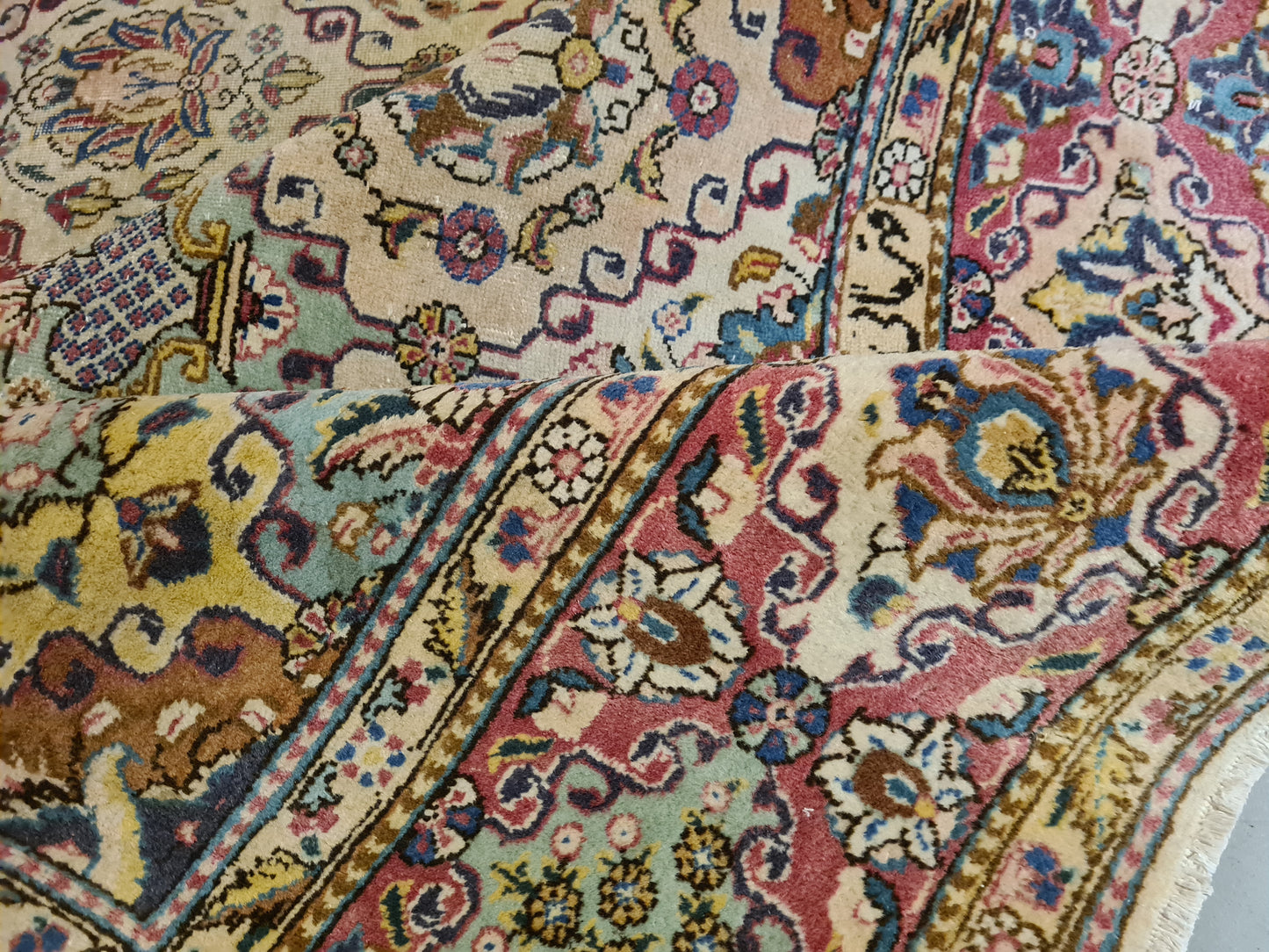 Königlicher Handgeknüpfter Tabriz Perser Orientteppich 357x244cm