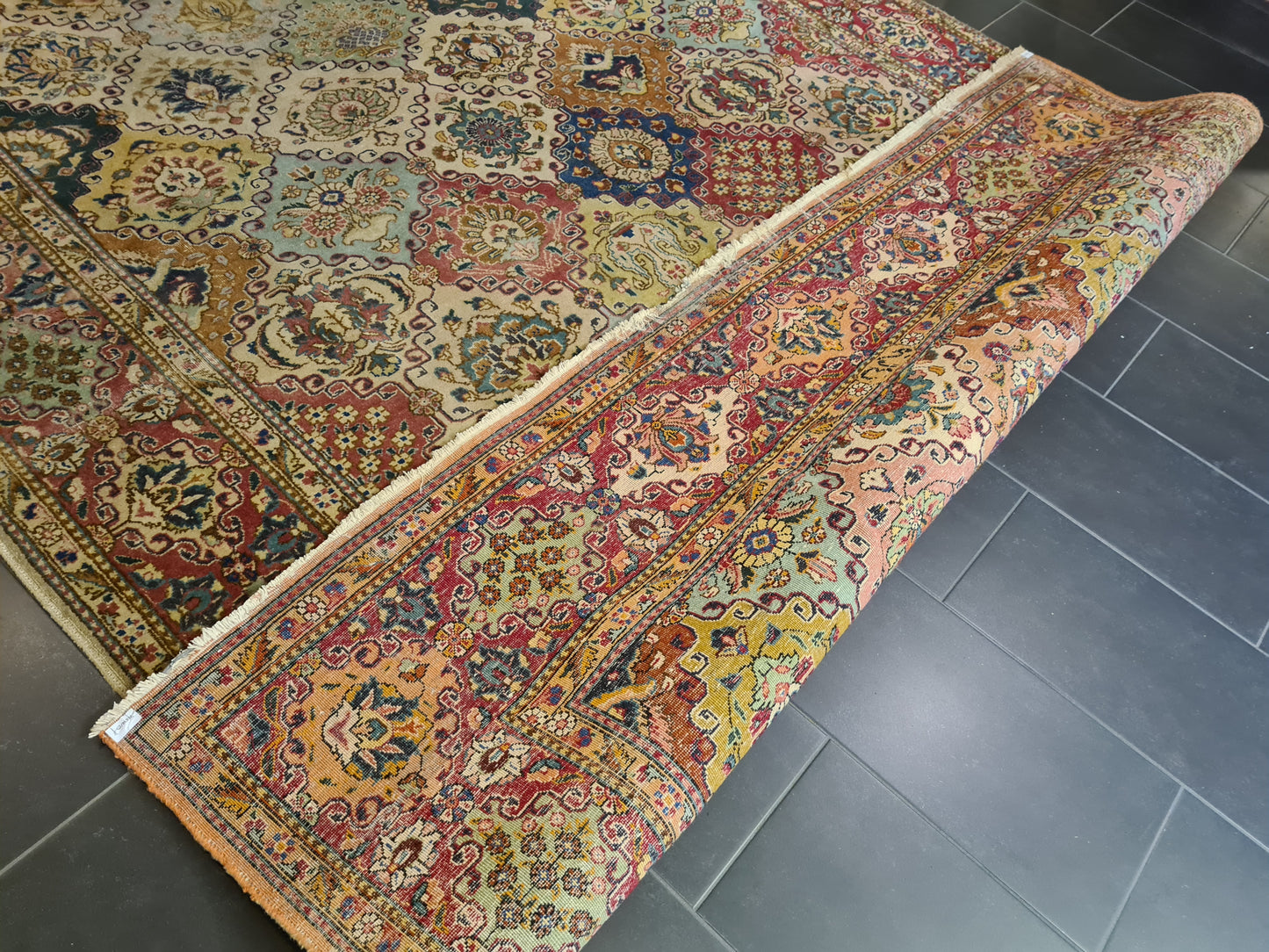 Königlicher Handgeknüpfter Tabriz Perser Orientteppich 357x244cm