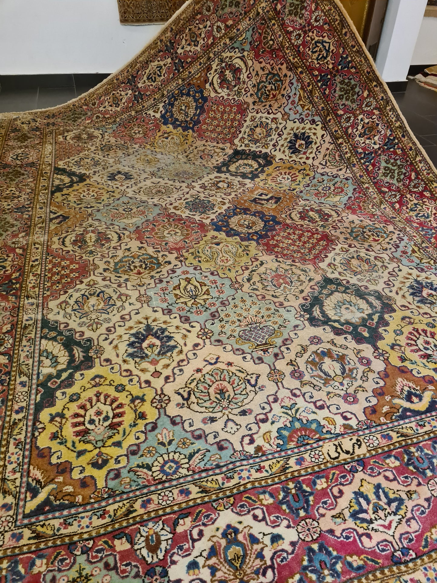 Königlicher Handgeknüpfter Tabriz Perser Orientteppich 357x244cm