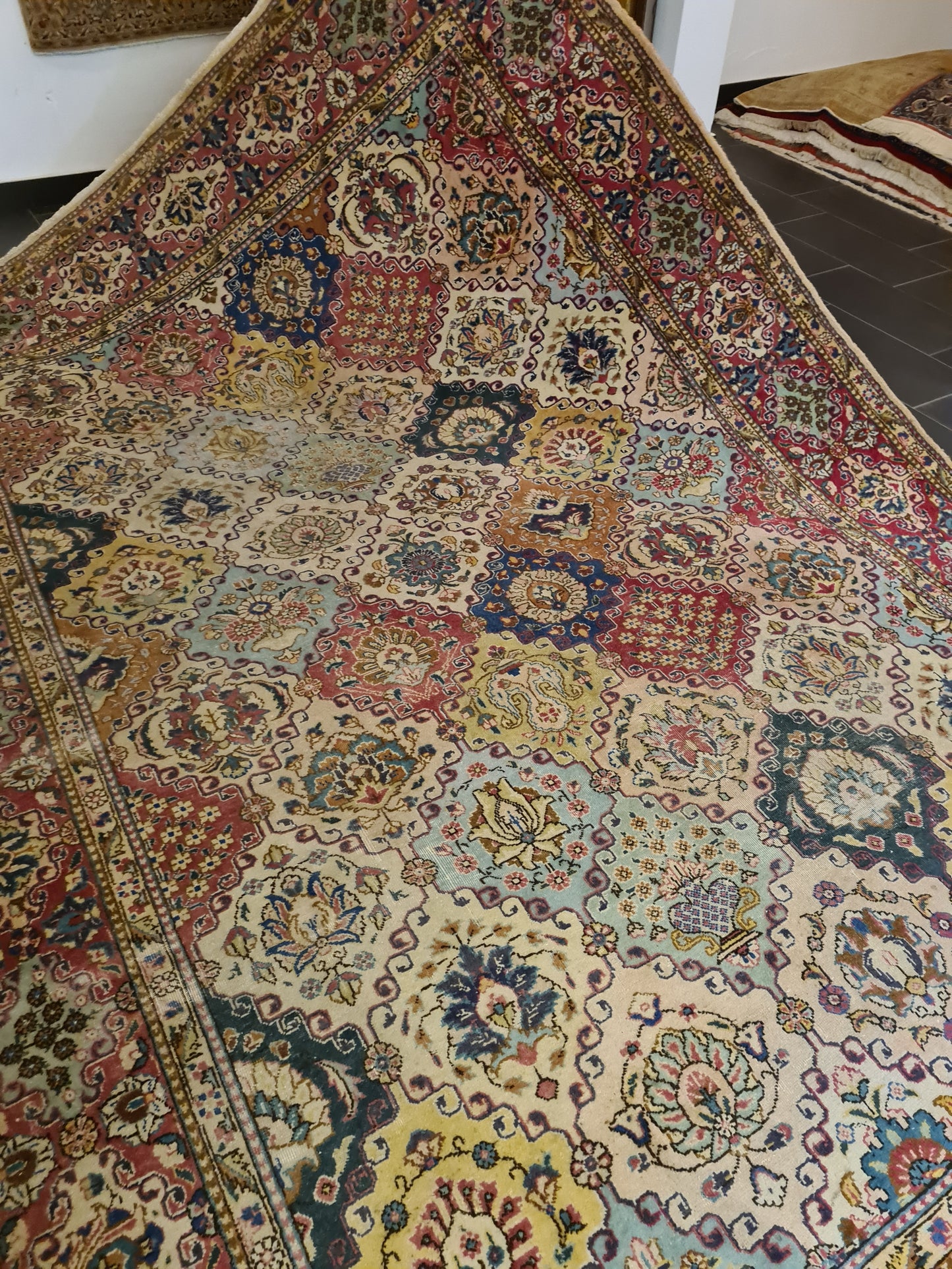 Königlicher Handgeknüpfter Tabriz Perser Orientteppich 357x244cm