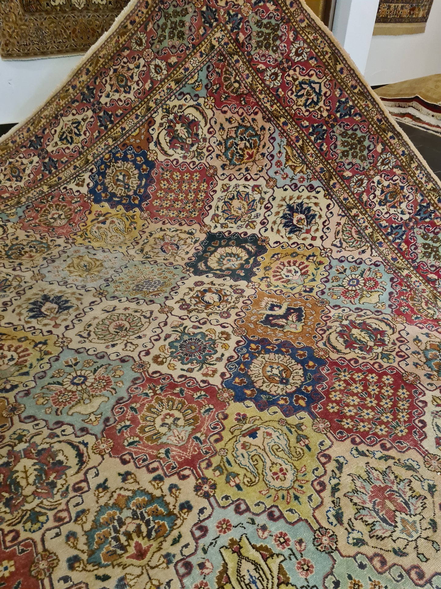 Königlicher Handgeknüpfter Tabriz Perser Orientteppich 357x244cm