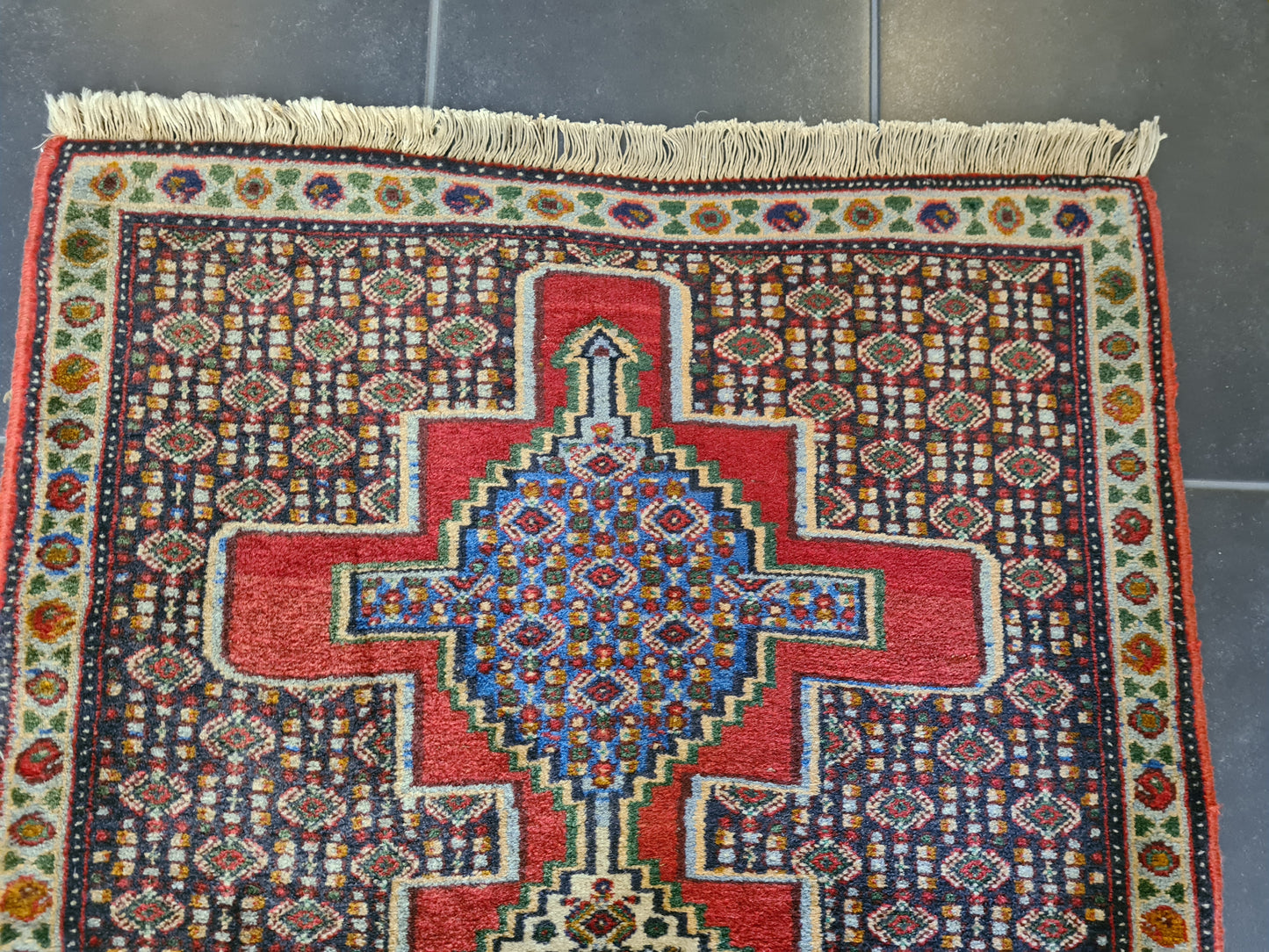 Edler Handgeknüpfter Senneh Bidjar Perser Teppich Orientteppich 110x75cm