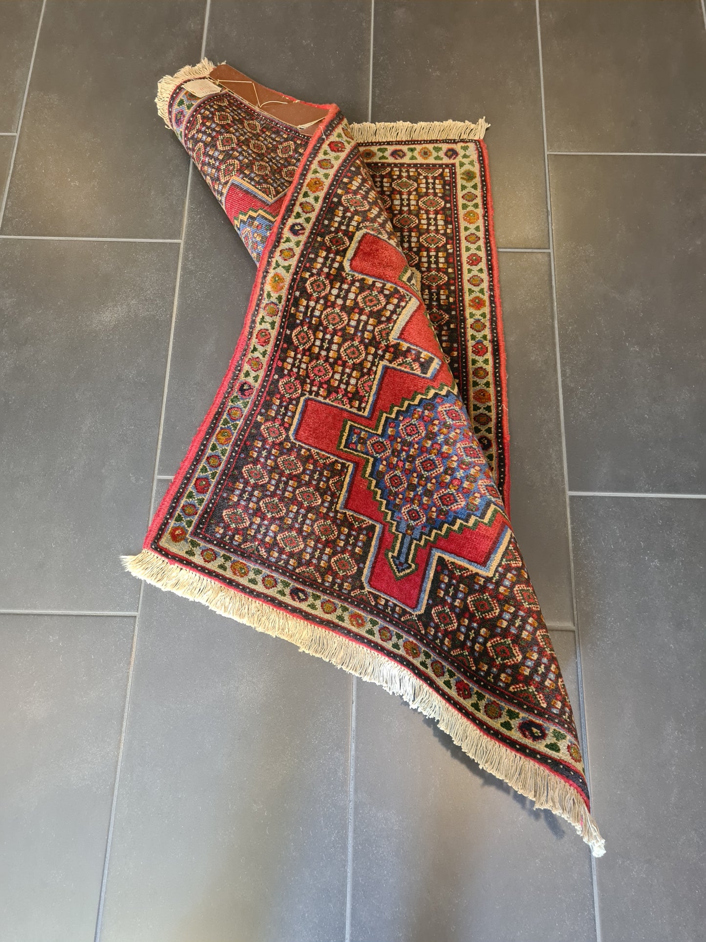 Edler Handgeknüpfter Senneh Bidjar Perser Teppich Orientteppich 110x75cm