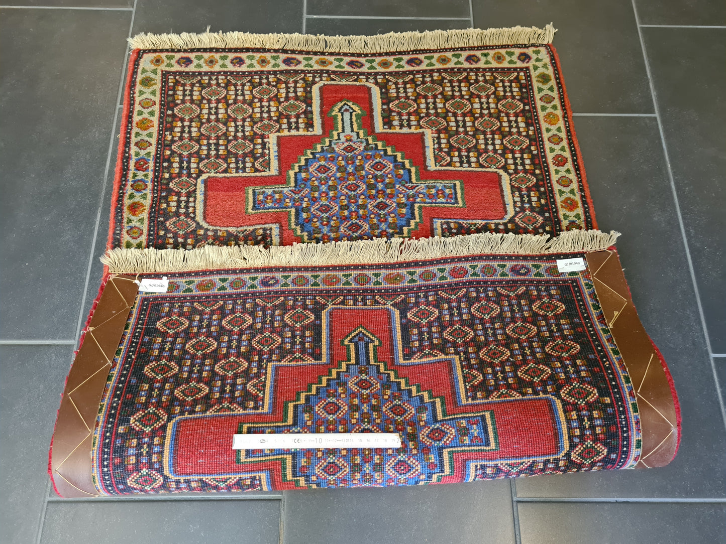 Edler Handgeknüpfter Senneh Bidjar Perser Teppich Orientteppich 110x75cm