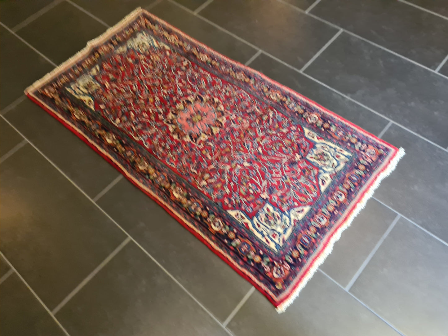 Edler Handgeknüpfter Perser Teppich Sarough Orientteppich 131x60cm