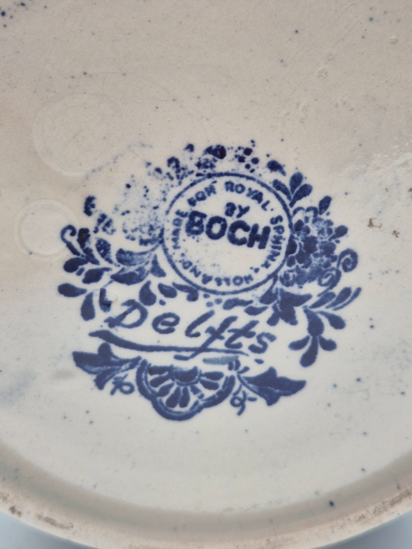 Delfts Holland Porzellan by Boch Vase, Trichtervase