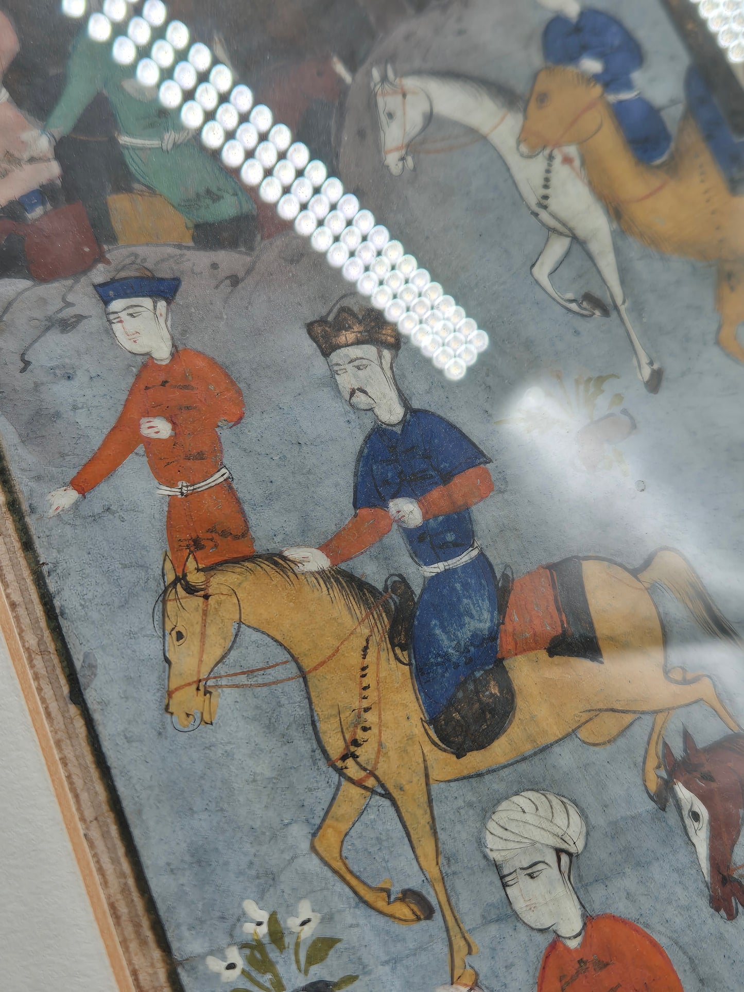 Alter Islamischer Kunstdruck Reiter auf dem Weg zur Schlacht