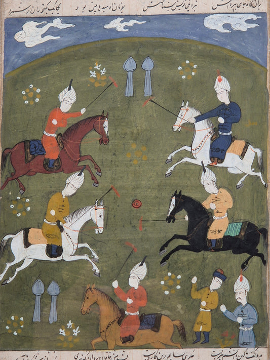 Islamischer Kunstdruck Reiter in der Schlacht mit historischer Darstellung