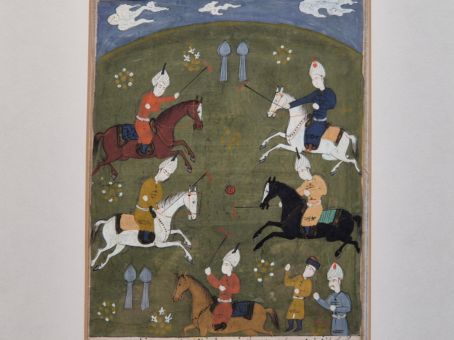 Islamischer Kunstdruck Reiter in der Schlacht mit historischer Darstellung