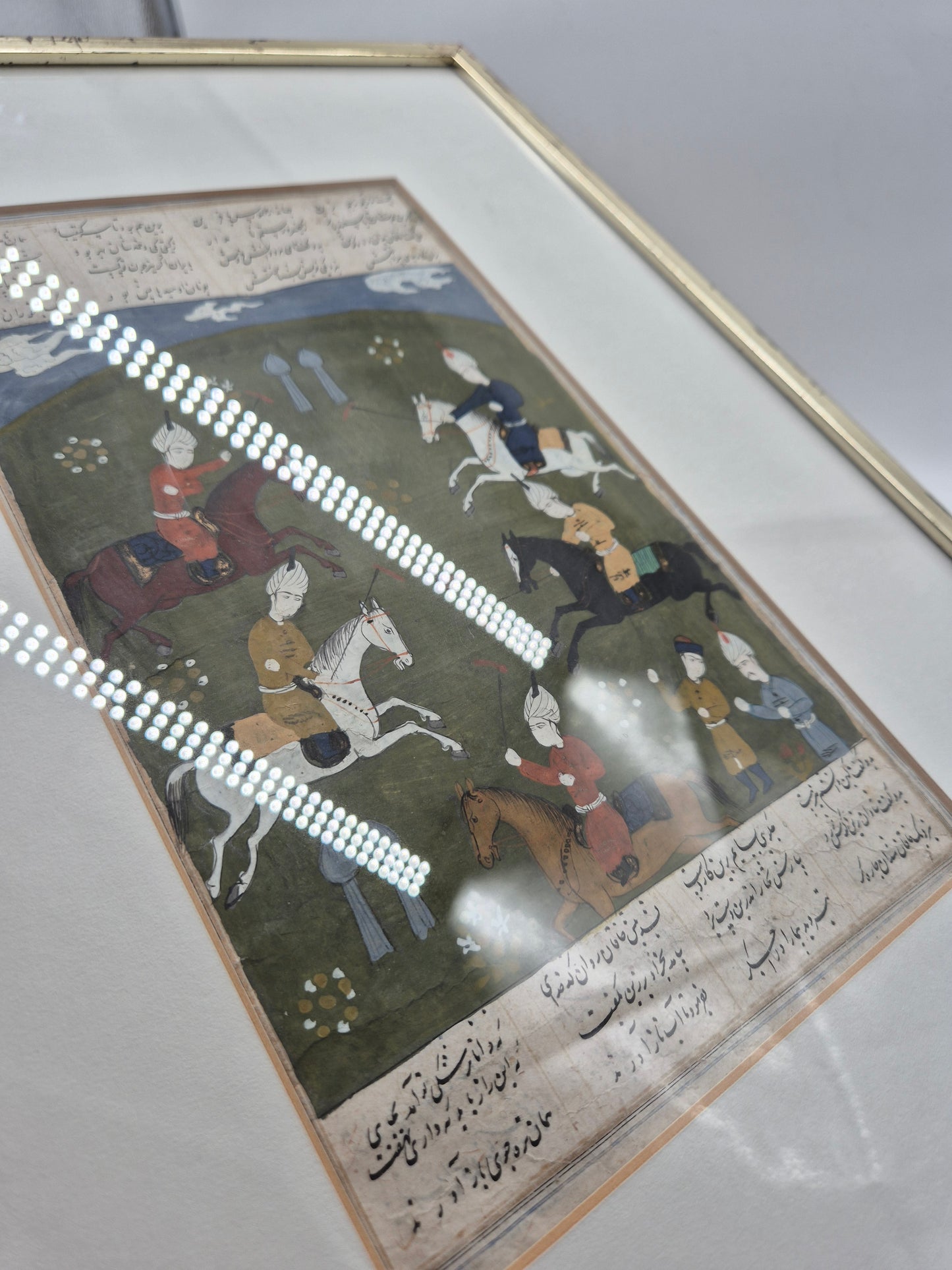 Islamischer Kunstdruck Reiter in der Schlacht mit historischer Darstellung