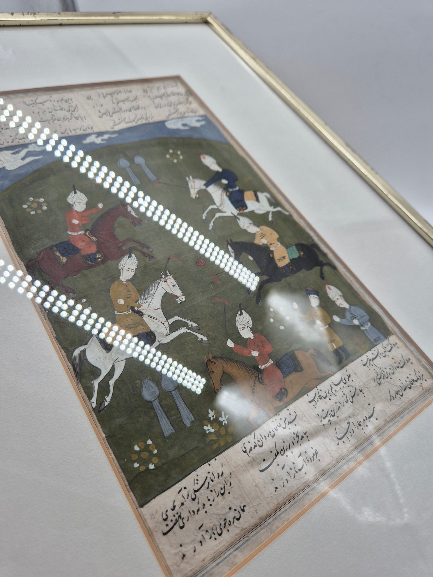 Islamischer Kunstdruck Reiter in der Schlacht mit historischer Darstellung