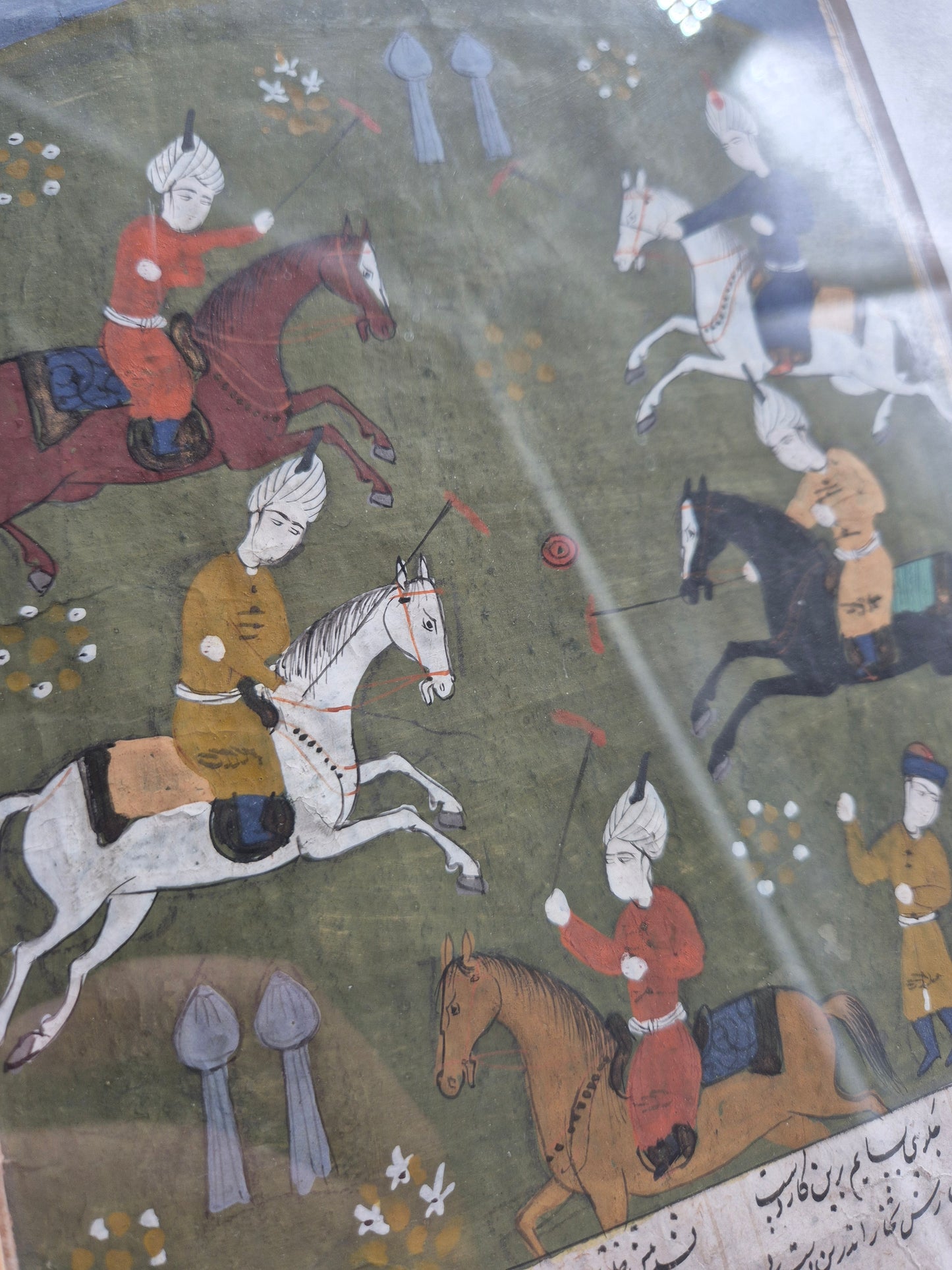 Islamischer Kunstdruck Reiter in der Schlacht mit historischer Darstellung