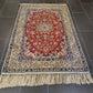 Feiner Handgeknüpfter Isfahan Perser Teppich Seiden Orientteppich 170x110cm