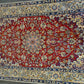 Feiner Handgeknüpfter Isfahan Perser Teppich Seiden Orientteppich 170x110cm