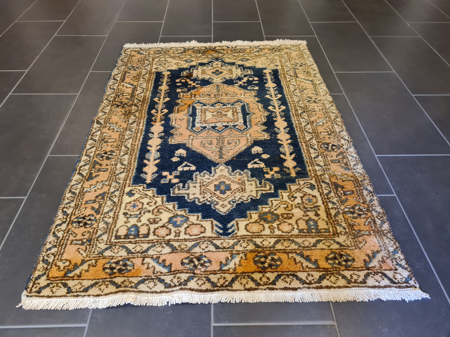 Antiker Dekorativer Perserteppich Handgeknüpftes Orientteppich Malaya 139x103cm