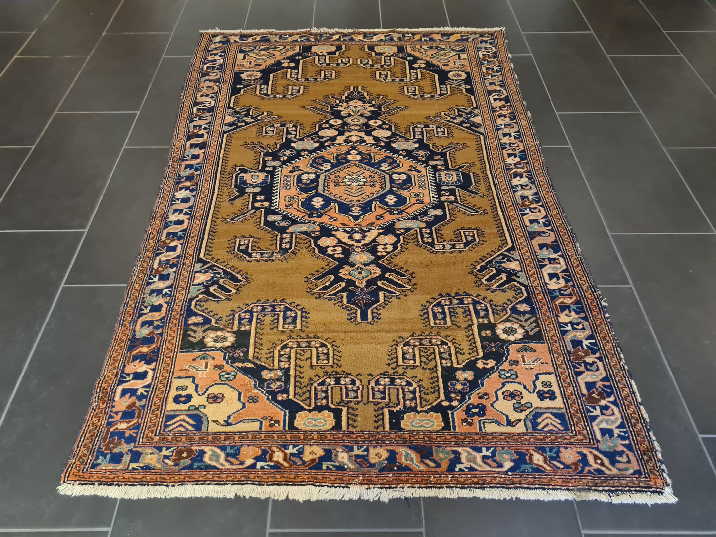 Antiker Handgeknüpfter Malaya Perser Orientteppich Sammlerstück 196x124cm