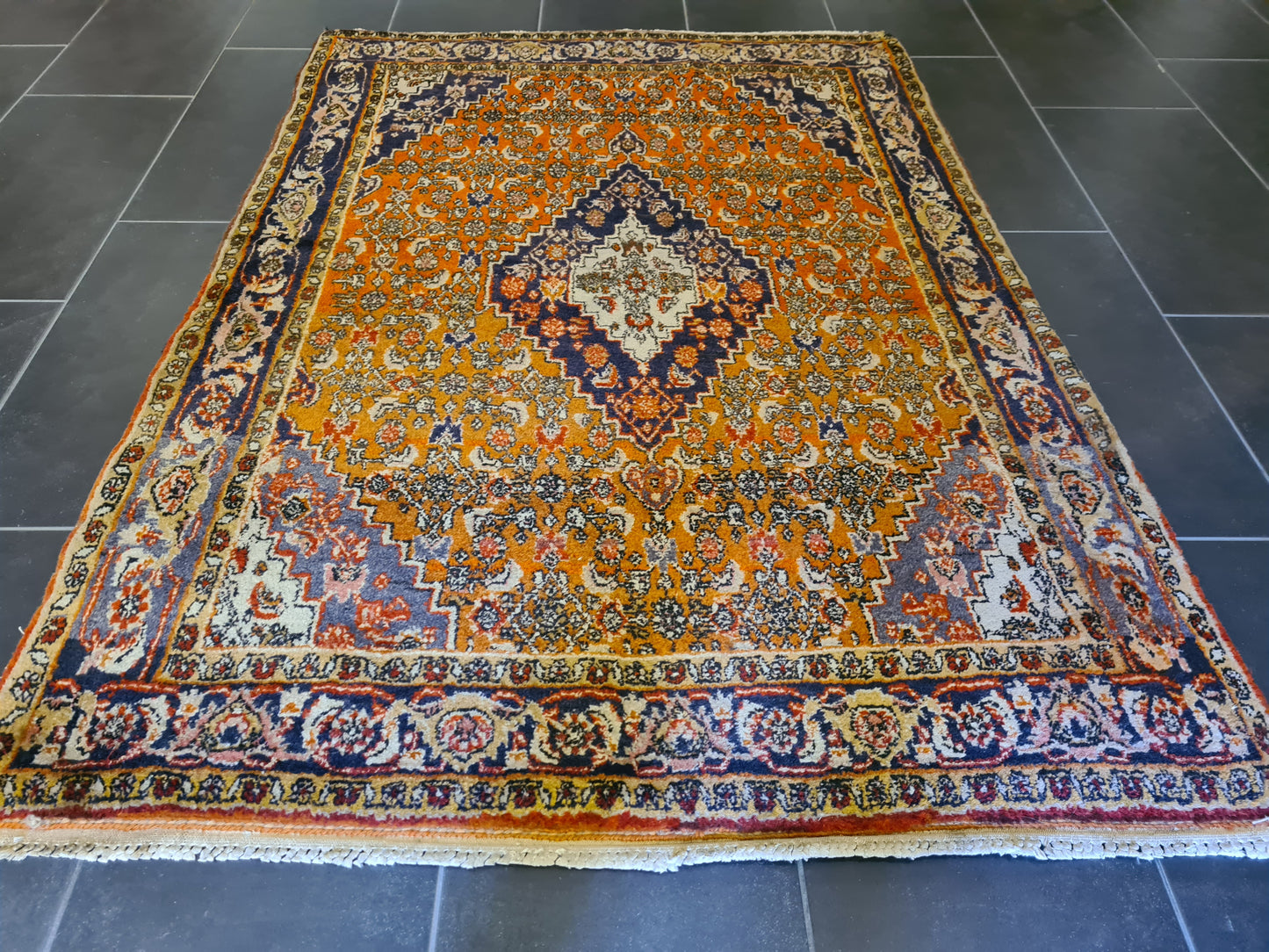 Antiker Handgeknüpfter Bidjar Perser Teppich Orientteppich 166x119cm