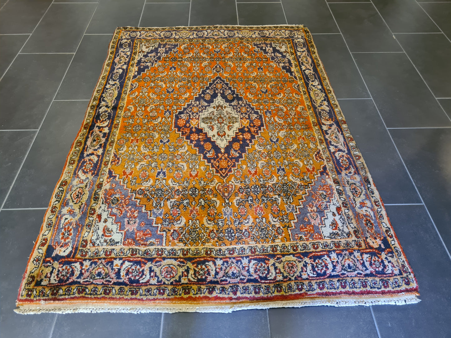 Antiker Handgeknüpfter Bidjar Perser Teppich Orientteppich 166x119cm