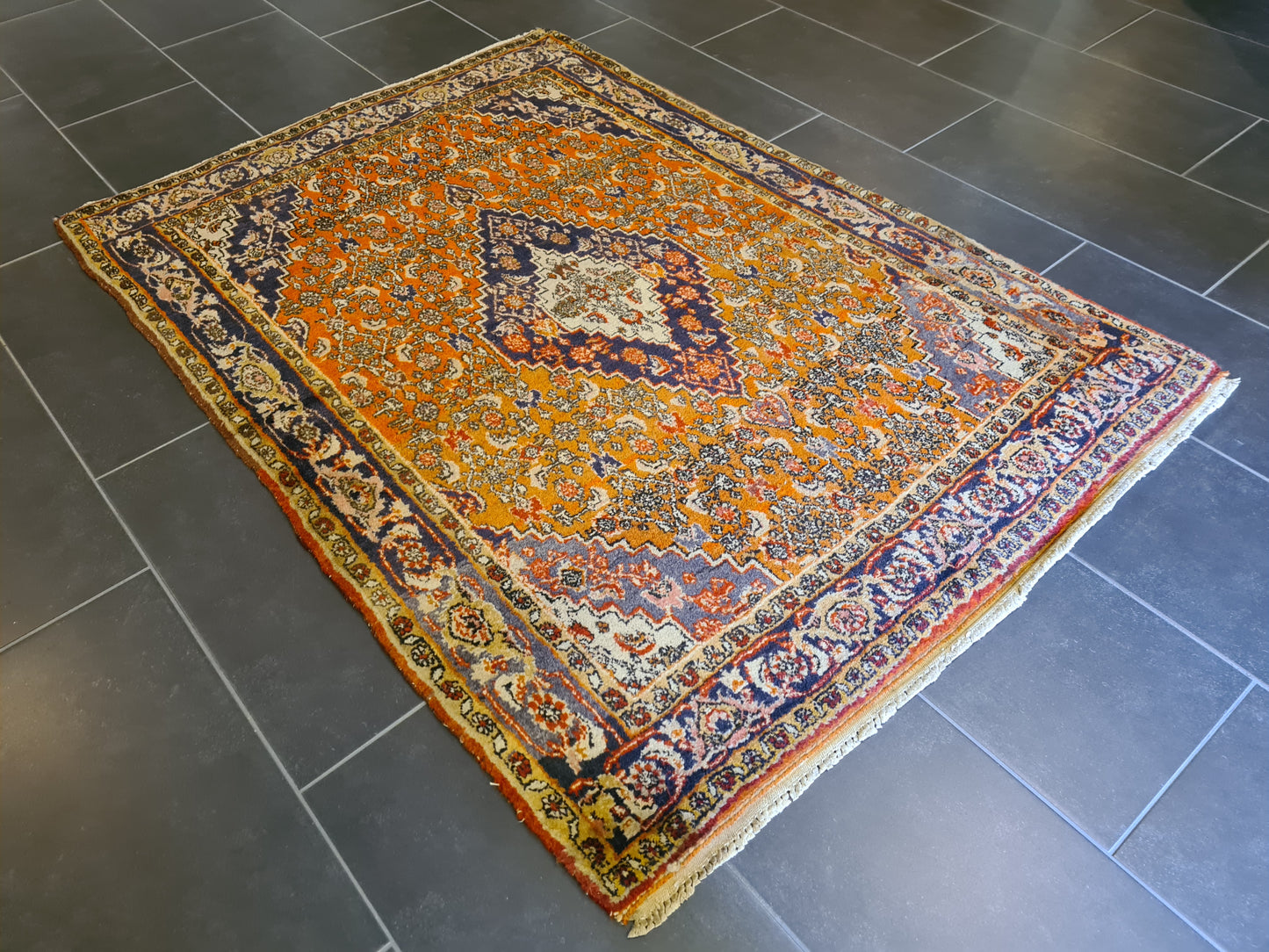 Antiker Handgeknüpfter Bidjar Perser Teppich Orientteppich 166x119cm