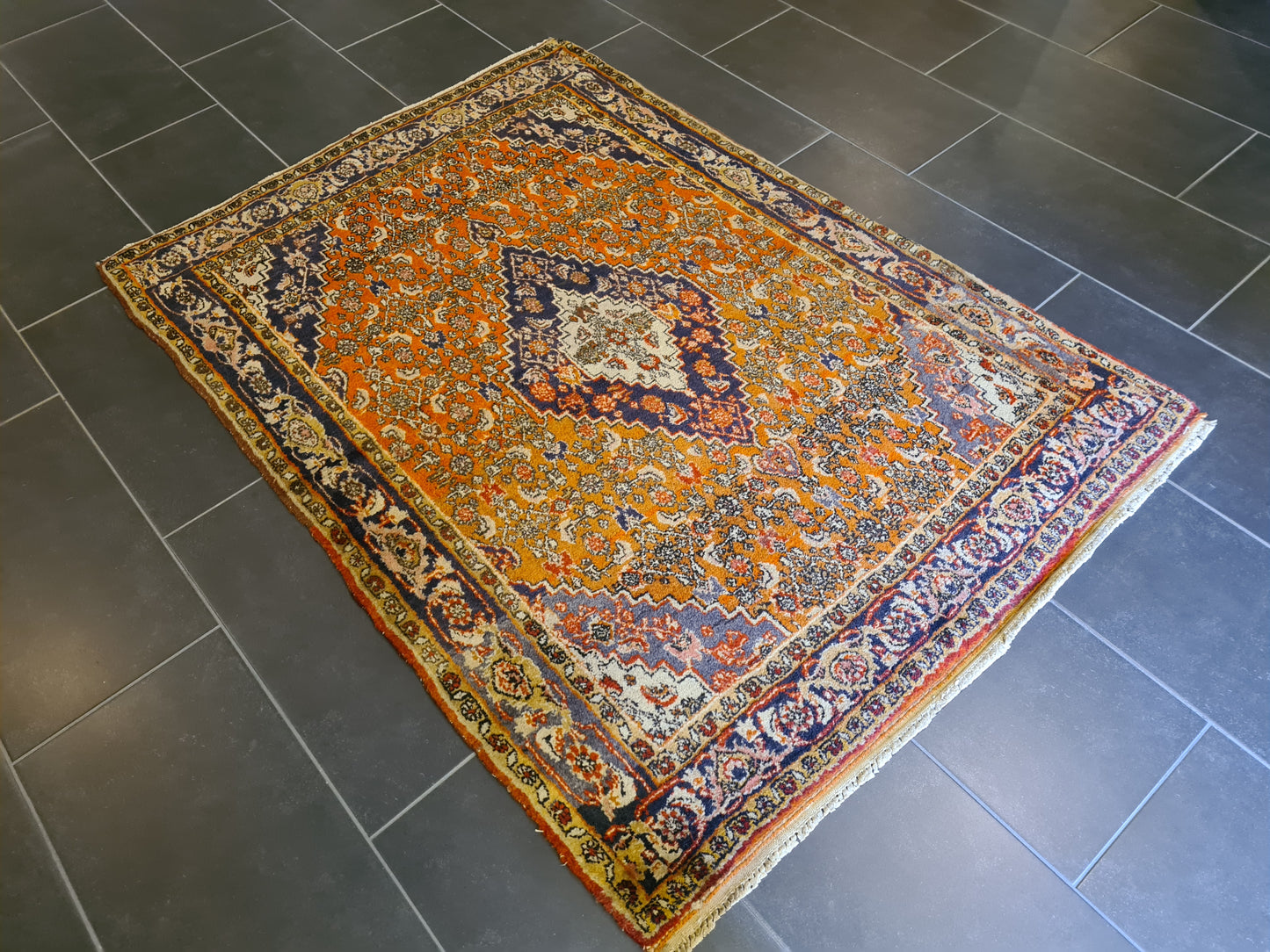 Antiker Handgeknüpfter Bidjar Perser Teppich Orientteppich 166x119cm