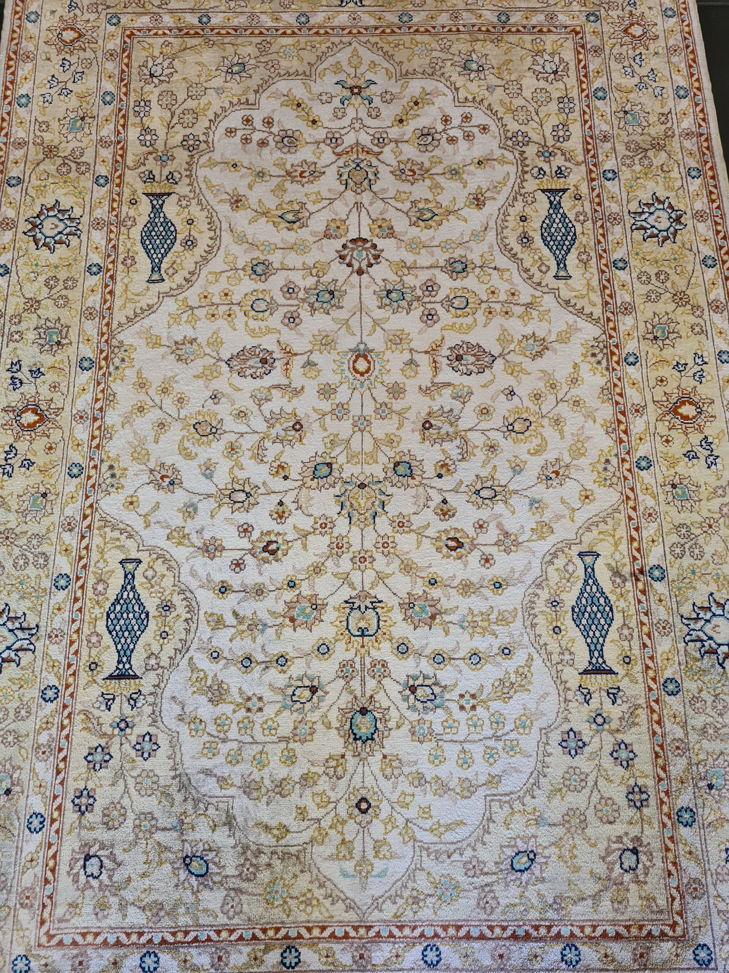 Seidenteppich Handgeknüpfter Hereke Türkei 130x81cm