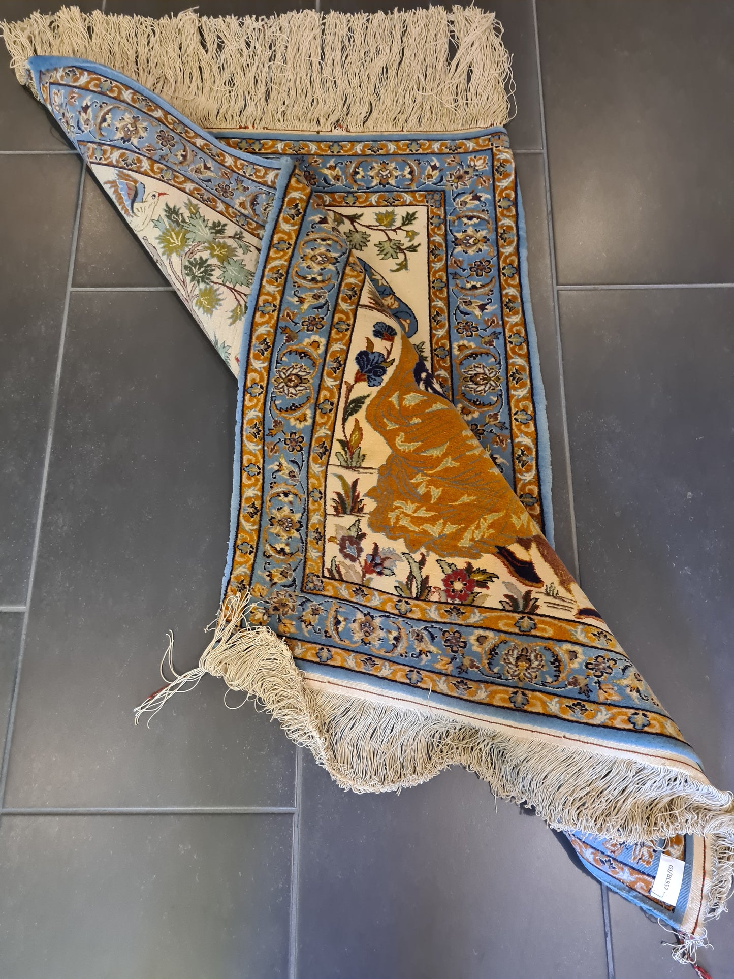 Wertvoller Feiner Handgeknüpfter Isfahan Perser Teppich Meisterwerk 100x71cm