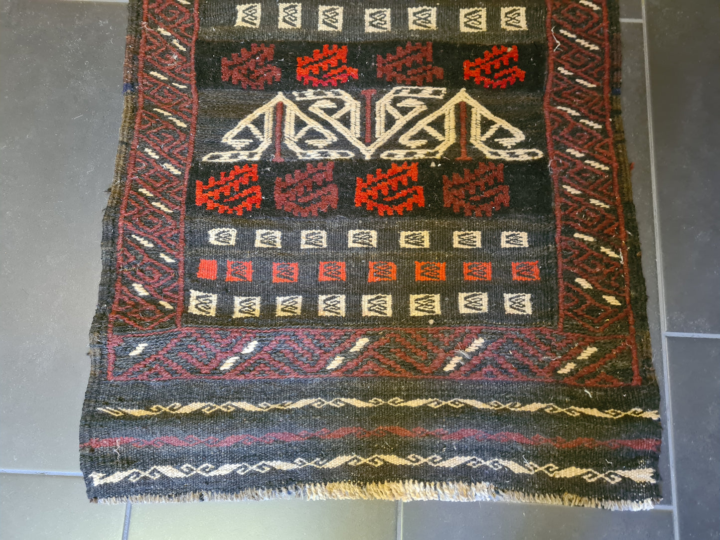 Antiker Feiner Handgeknüpfter Perser Teppich Belutsch Seltenes Sammlerstück 162x64cm