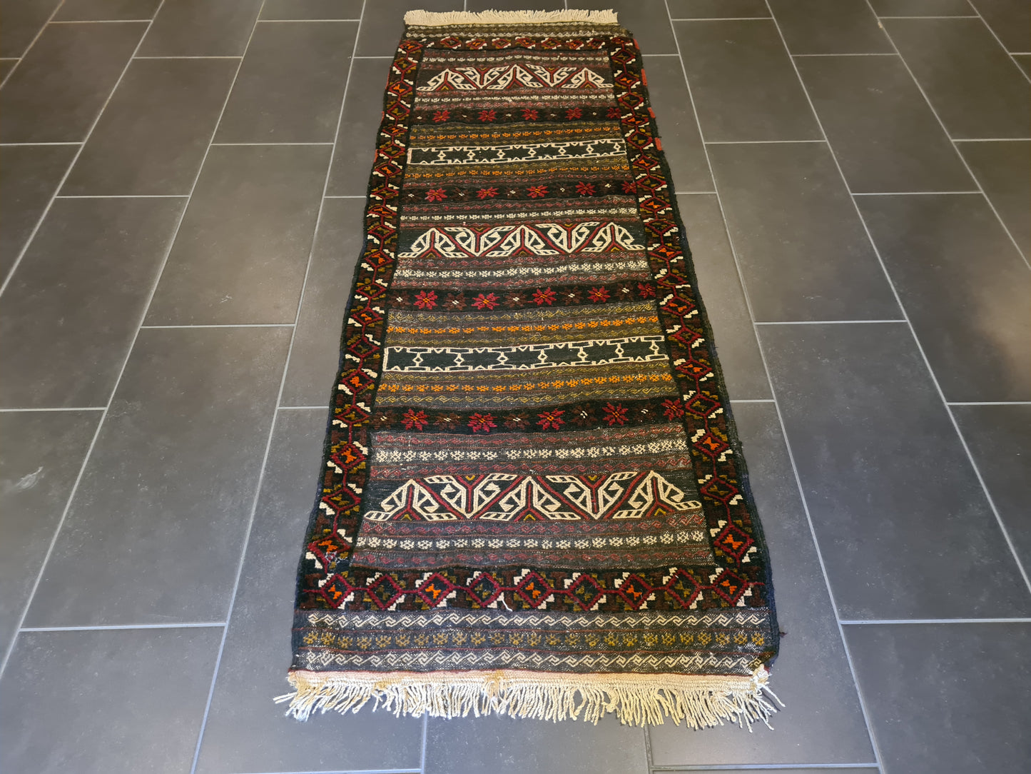 Antiker Handgeknüpfter Perser Teppich Belutsch Orientteppich Sammlerstück 193x72cm