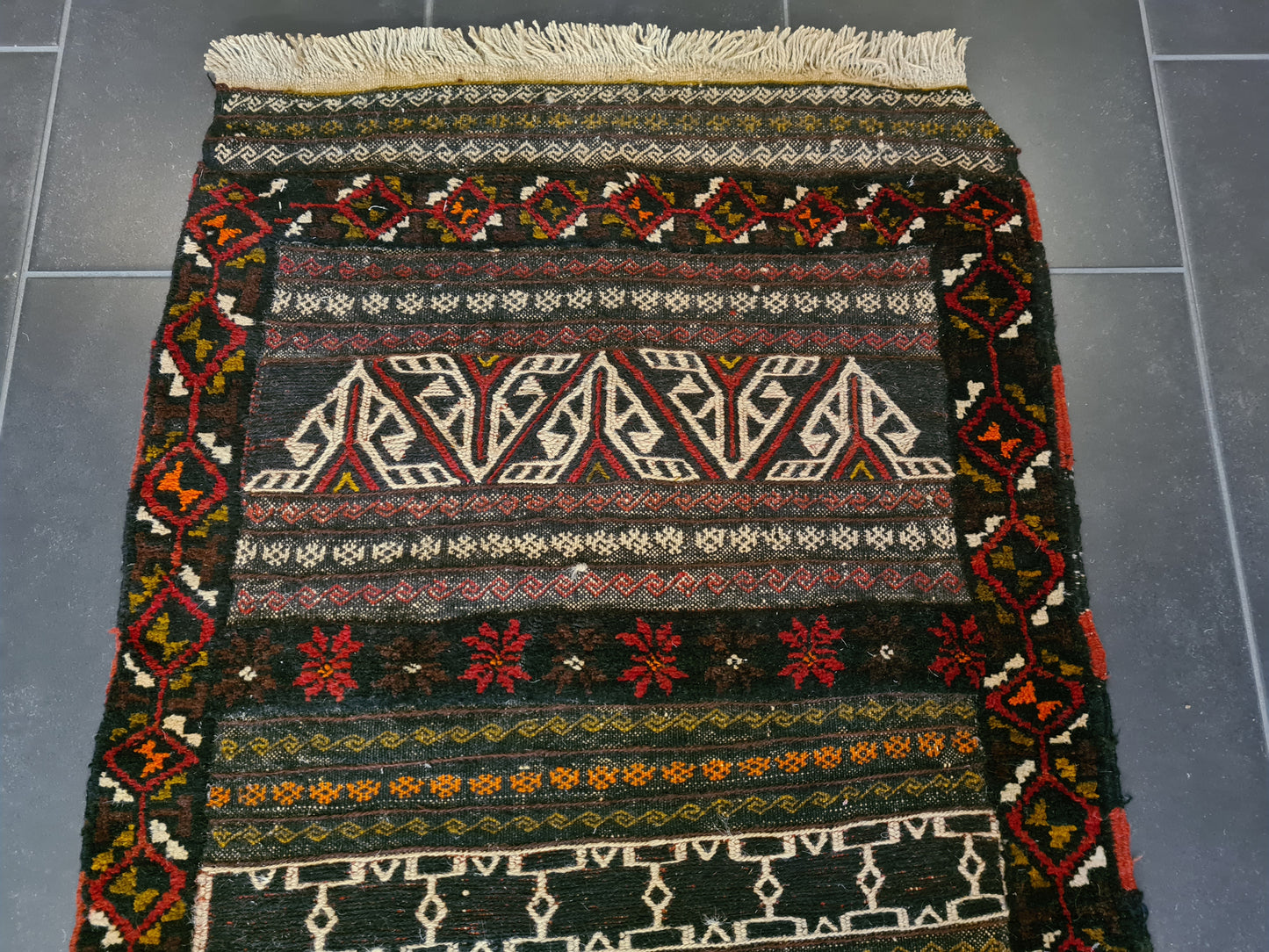 Antiker Handgeknüpfter Perser Teppich Belutsch Orientteppich Sammlerstück 193x72cm