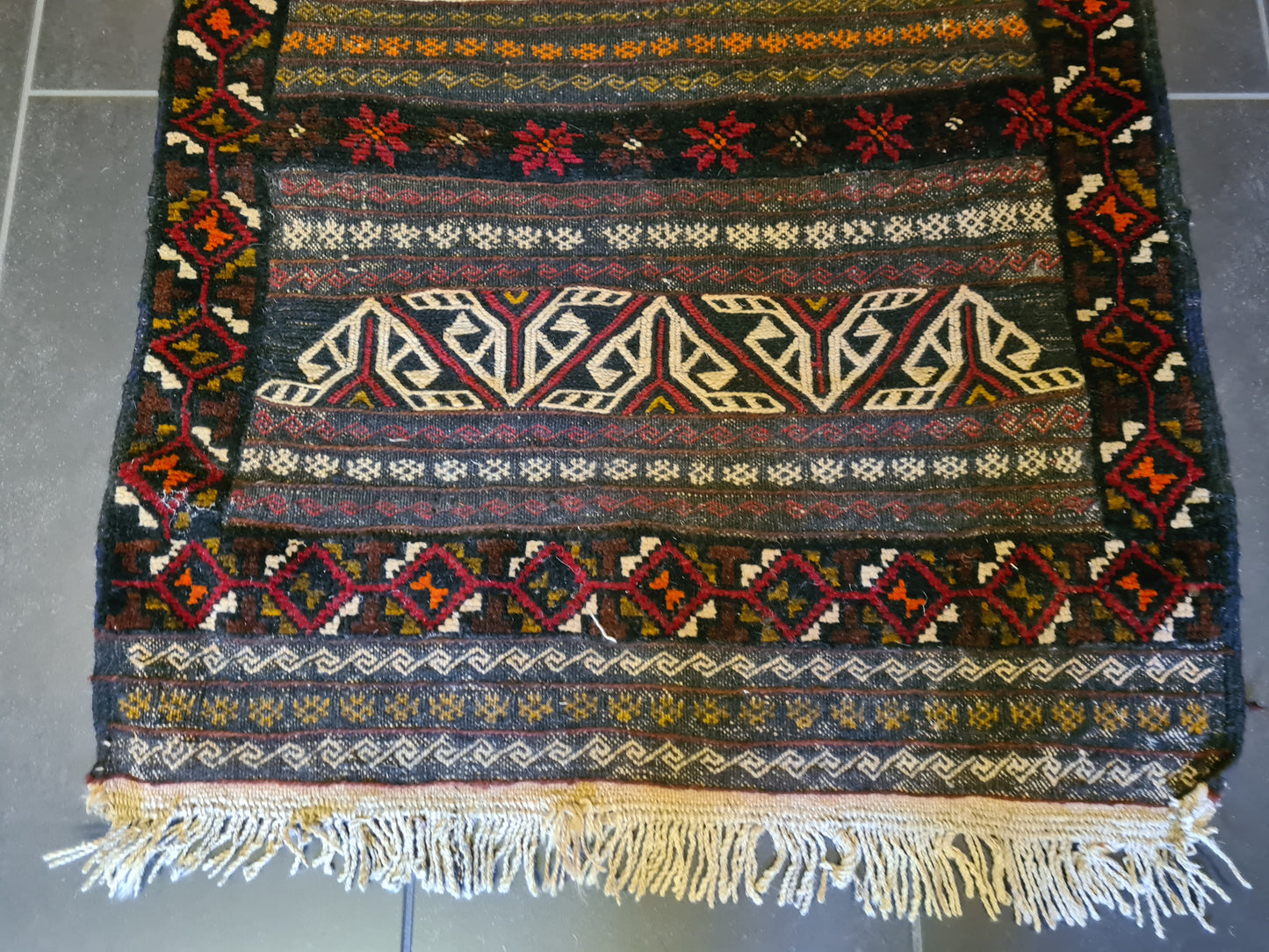 Antiker Handgeknüpfter Perser Teppich Belutsch Orientteppich Sammlerstück 193x72cm