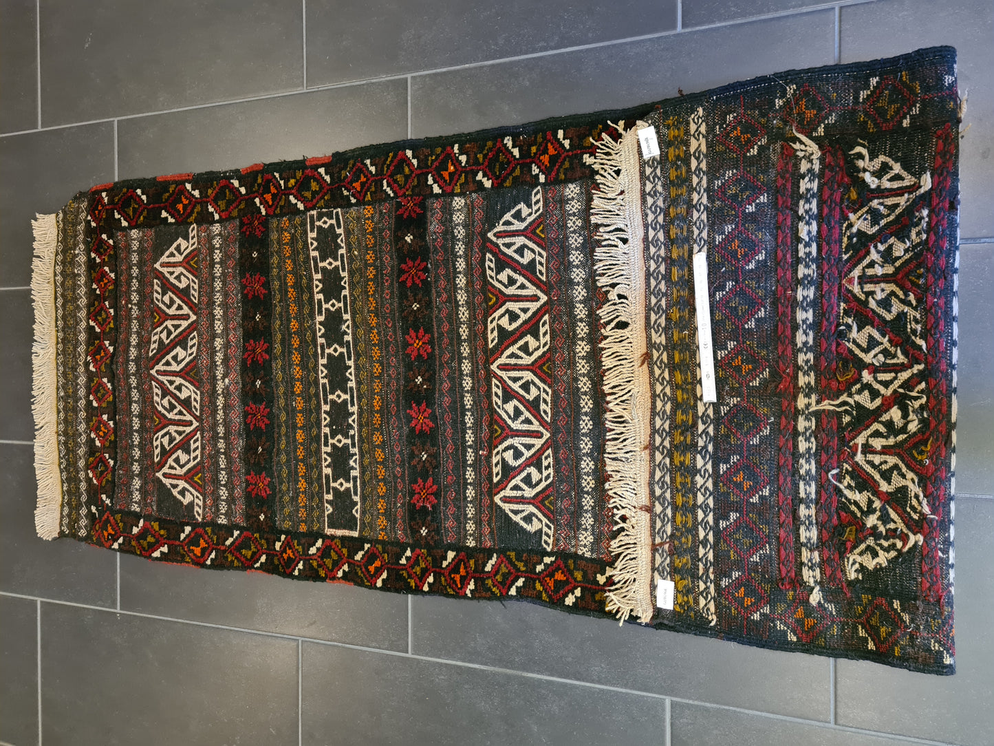 Antiker Handgeknüpfter Perser Teppich Belutsch Orientteppich Sammlerstück 193x72cm